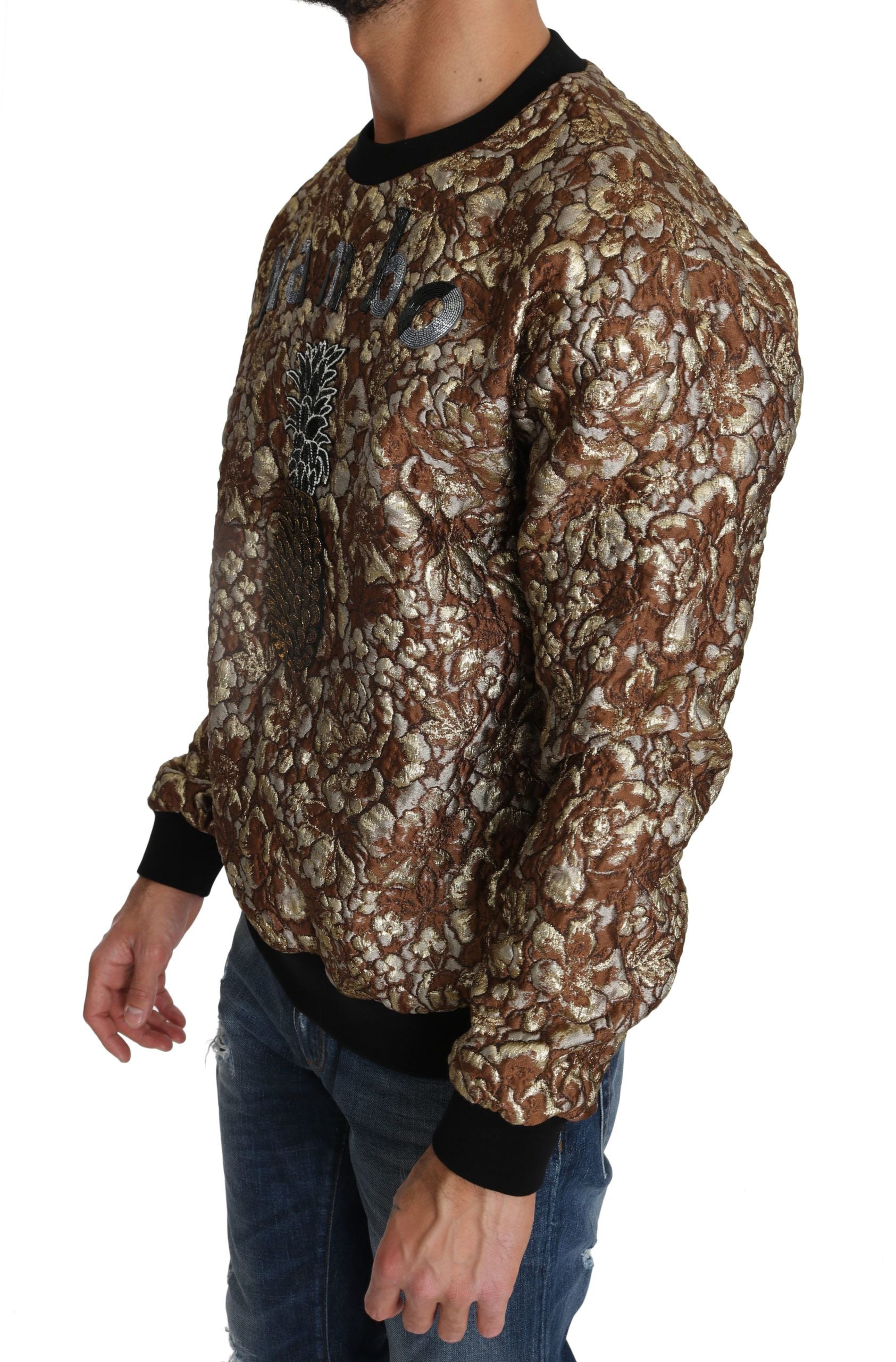 Dolce & Gabbana Multicolor MAMBO Jacquard Pineapple Pullover Sweater Dolce & Gabbana