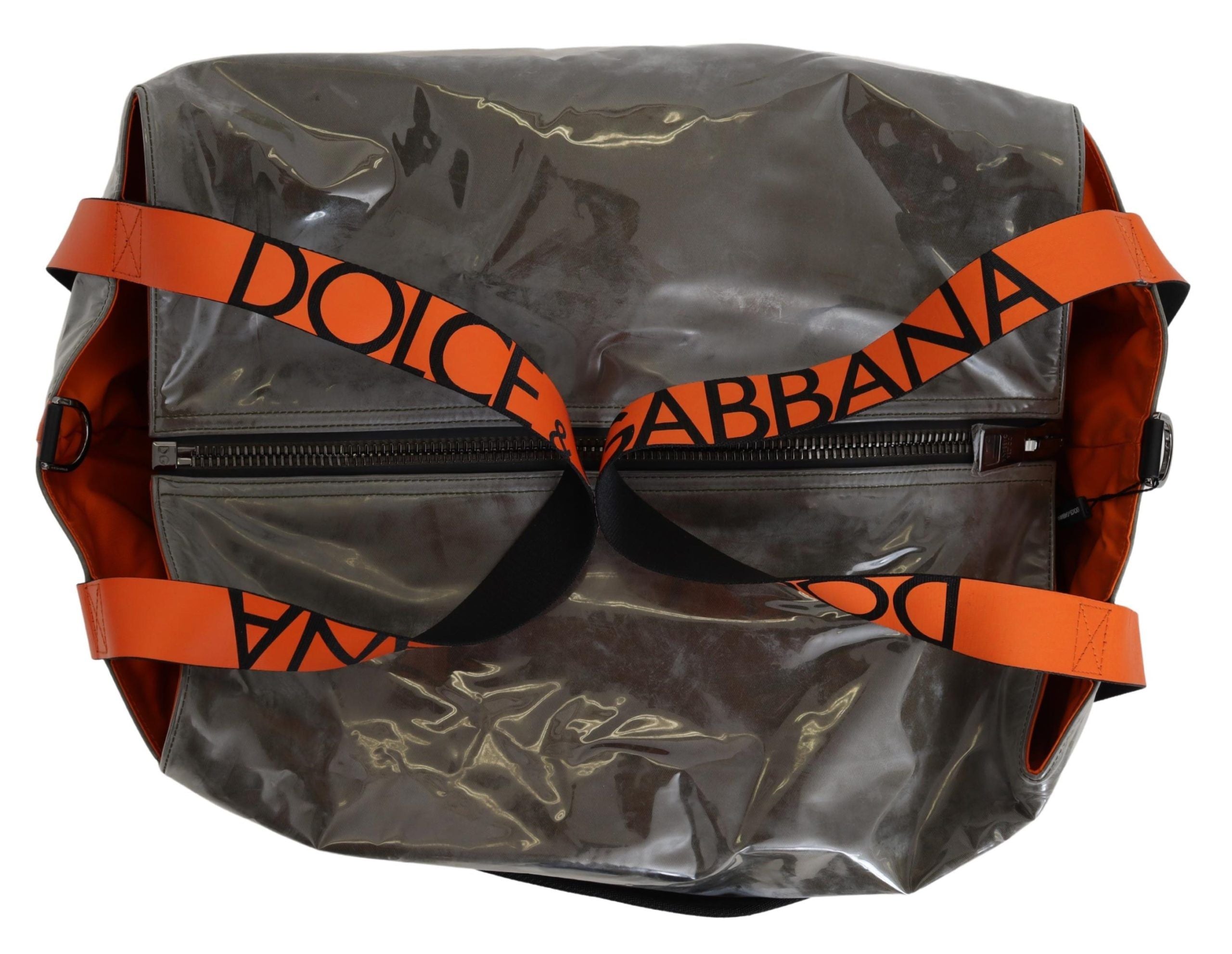 Dolce & Gabbana Cotton Men Large Fabric Green Shopping Tote Bag Dolce & Gabbana