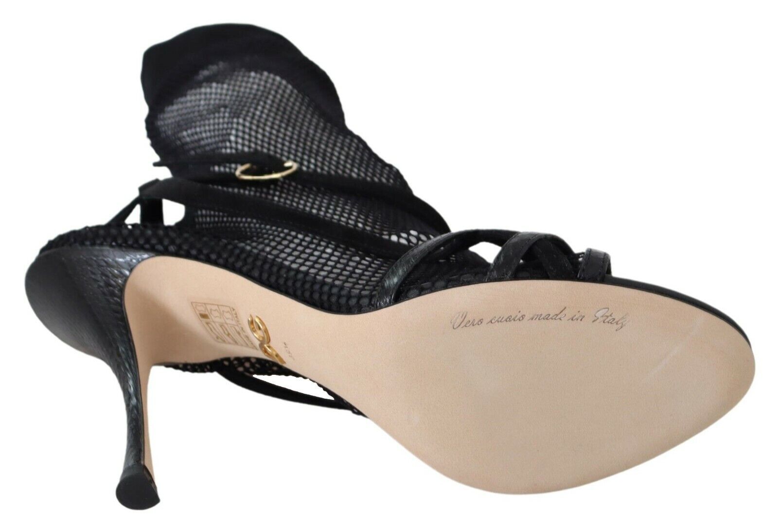 Dolce & Gabbana Black Suede Short Boots Sandals Shoes Dolce & Gabbana