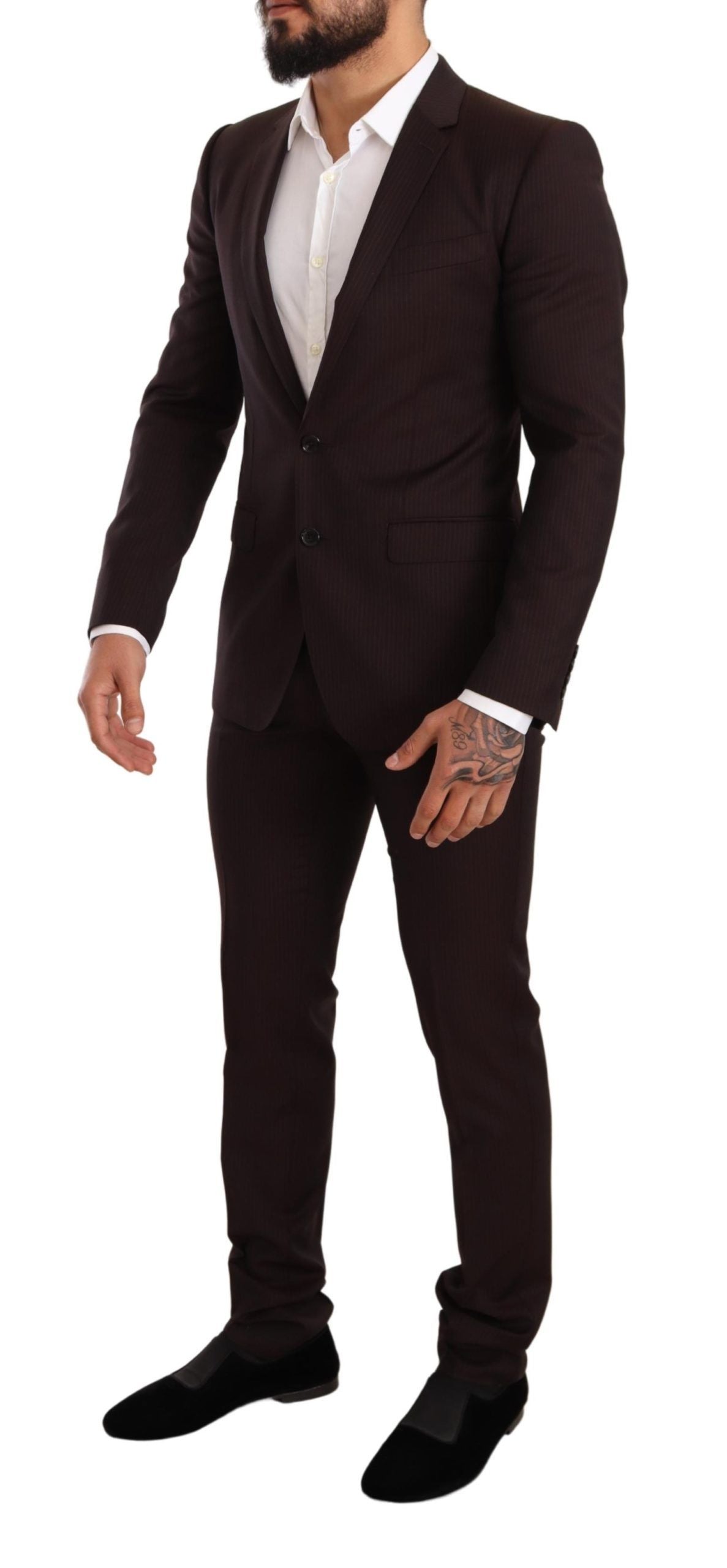 Dolce & Gabbana Bordeaux Wool MARTINI Slim Fit Suit Dolce & Gabbana