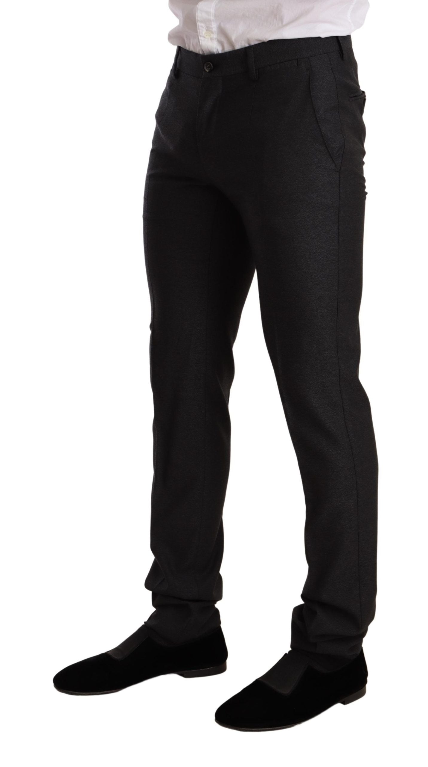 Dolce & Gabbana Gray Wool MARTINI Slim Fit Set Suit Dolce & Gabbana