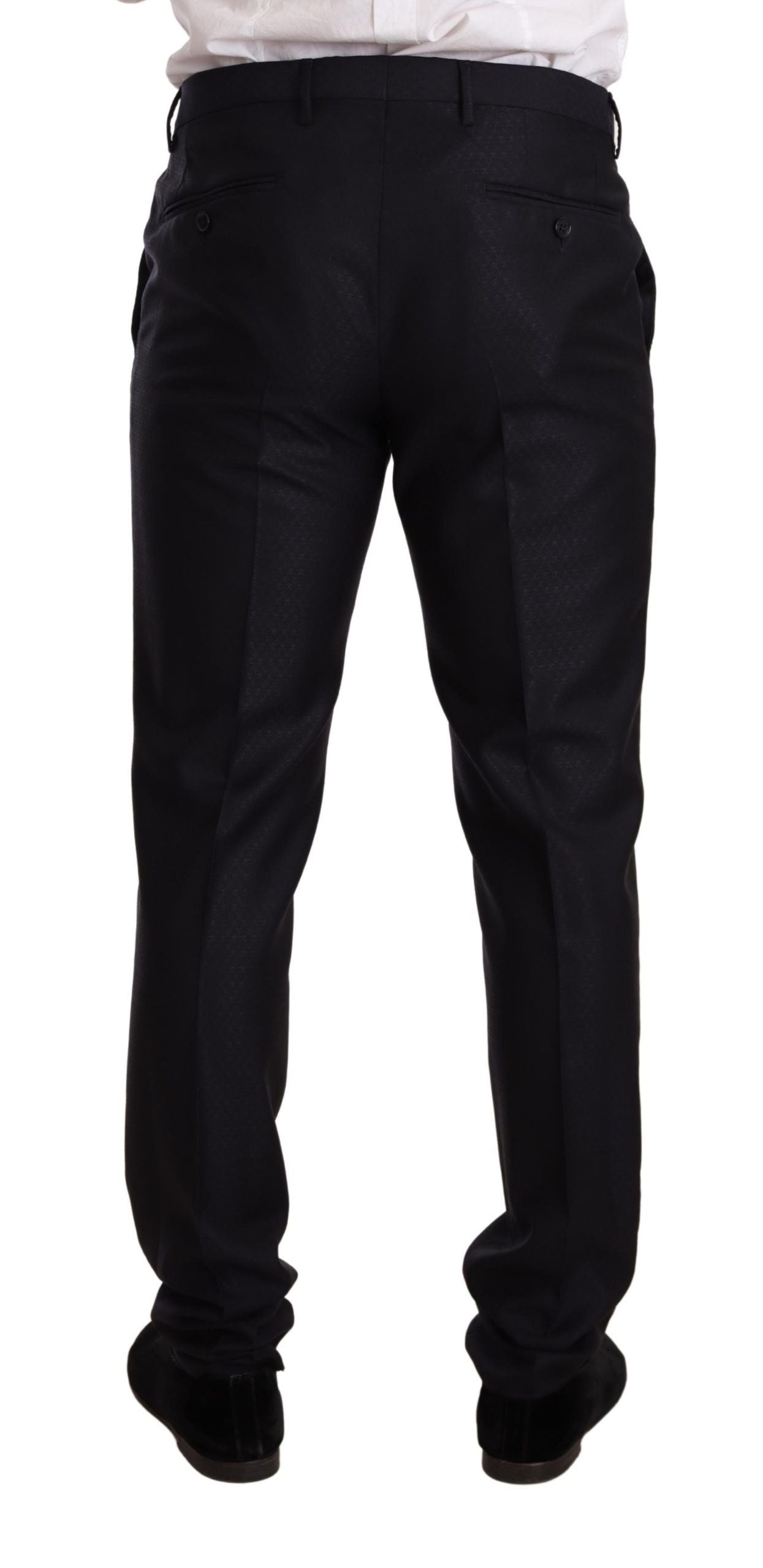 Dolce & Gabbana Blue Pattern MARTINI SLIM FIT 2 Piece Suit Dolce & Gabbana
