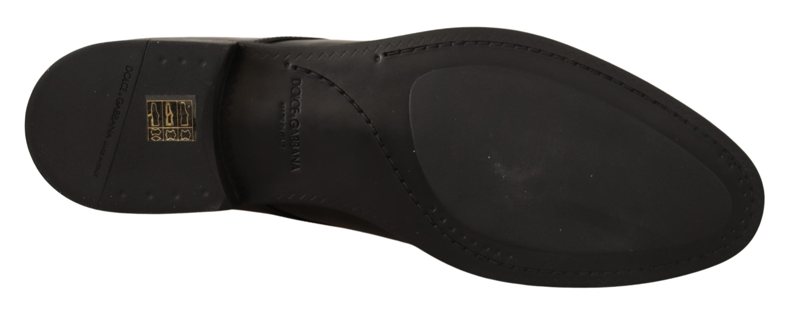 Dolce & Gabbana Black Leather Lace Up Men Dress Derby Shoes Dolce & Gabbana