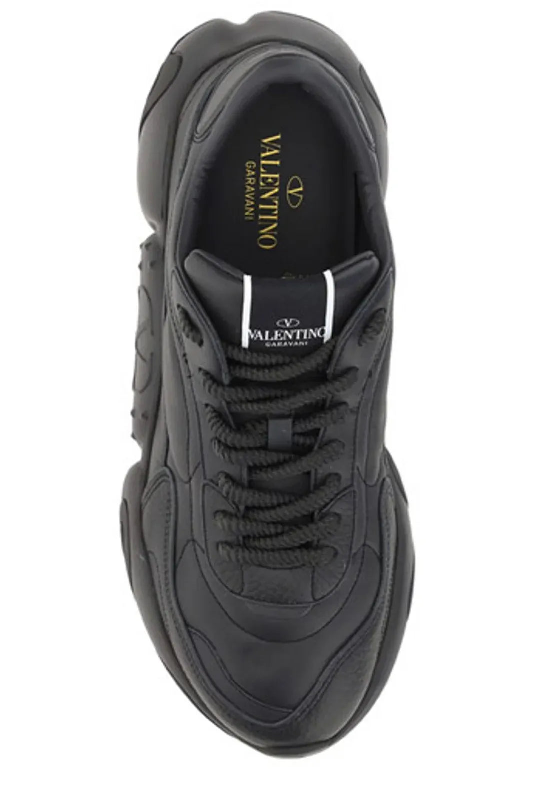 Valentino Garavani Black Calf Leather Garavani Sneakers Valentino Garavani