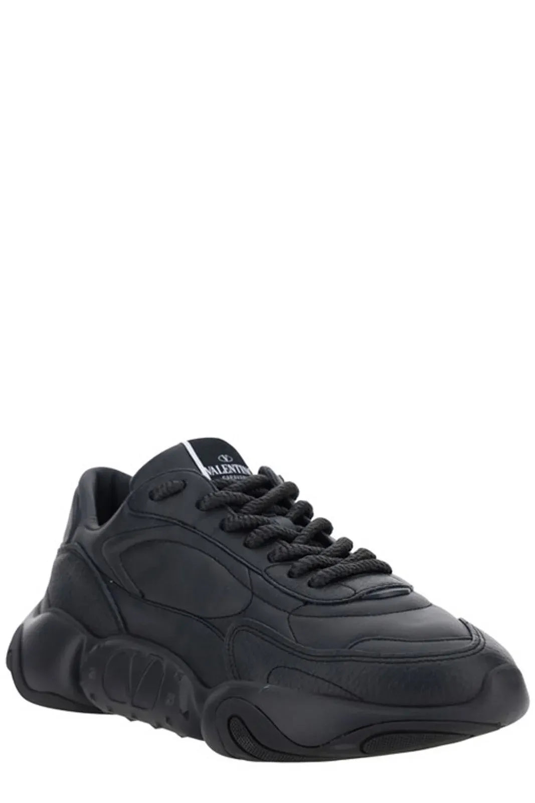 Valentino Garavani Black Calf Leather Garavani Sneakers Valentino Garavani