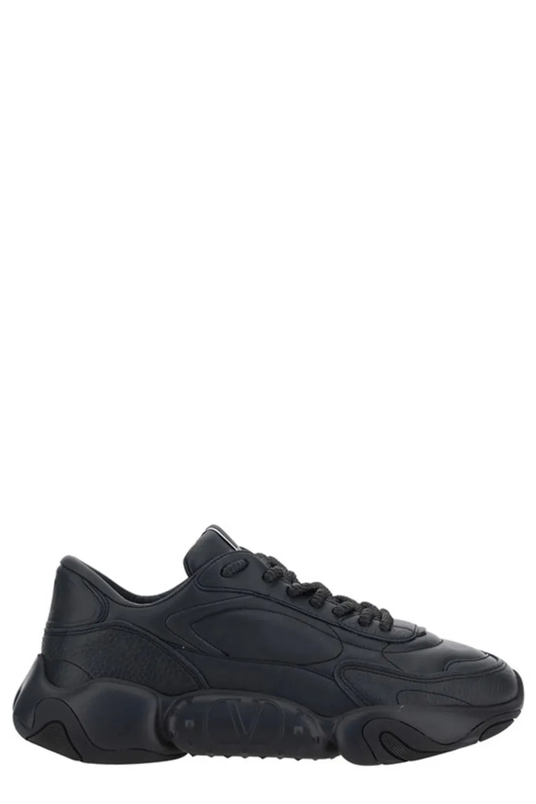Valentino Garavani Black Calf Leather Garavani Sneakers Valentino Garavani