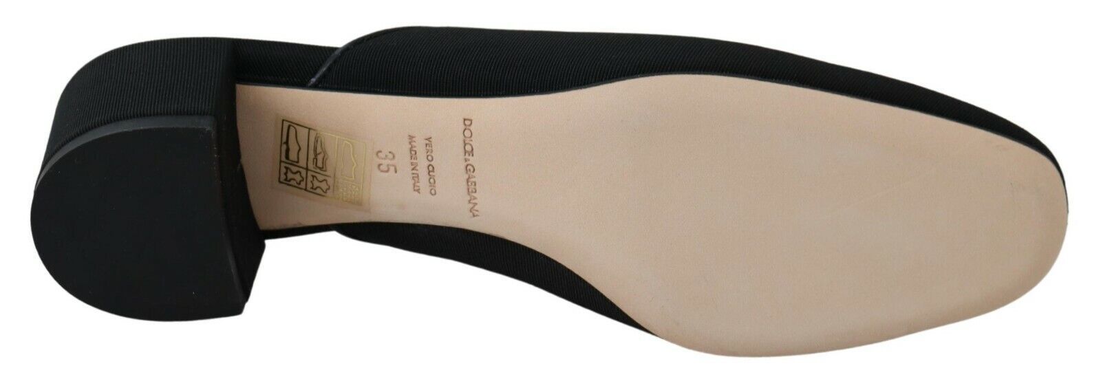 Dolce & Gabbana Black Grosgrain Slides Sandals Women Shoes Dolce & Gabbana