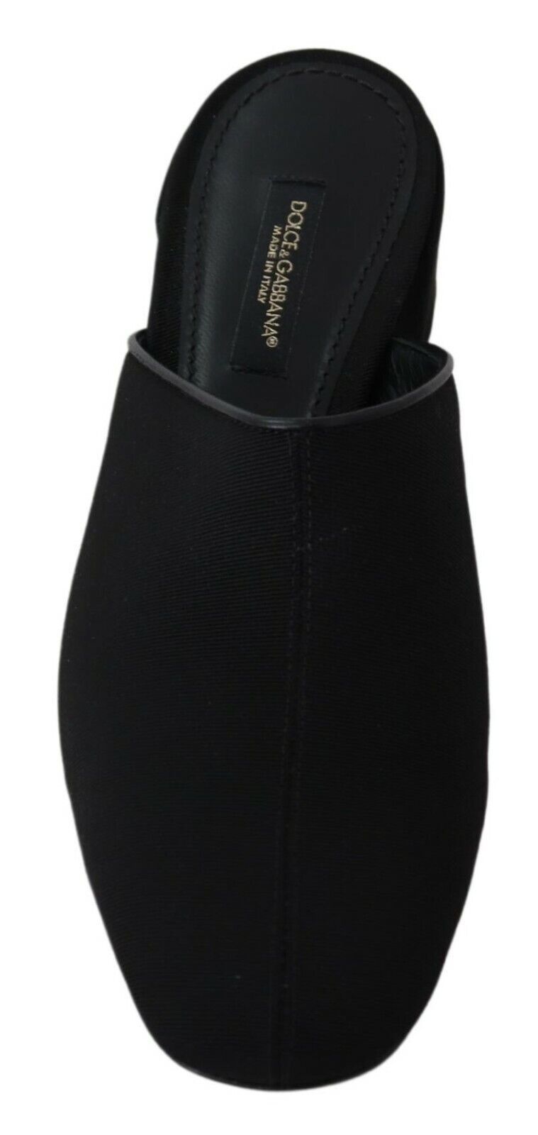 Dolce & Gabbana Black Grosgrain Slides Sandals Women Shoes Dolce & Gabbana