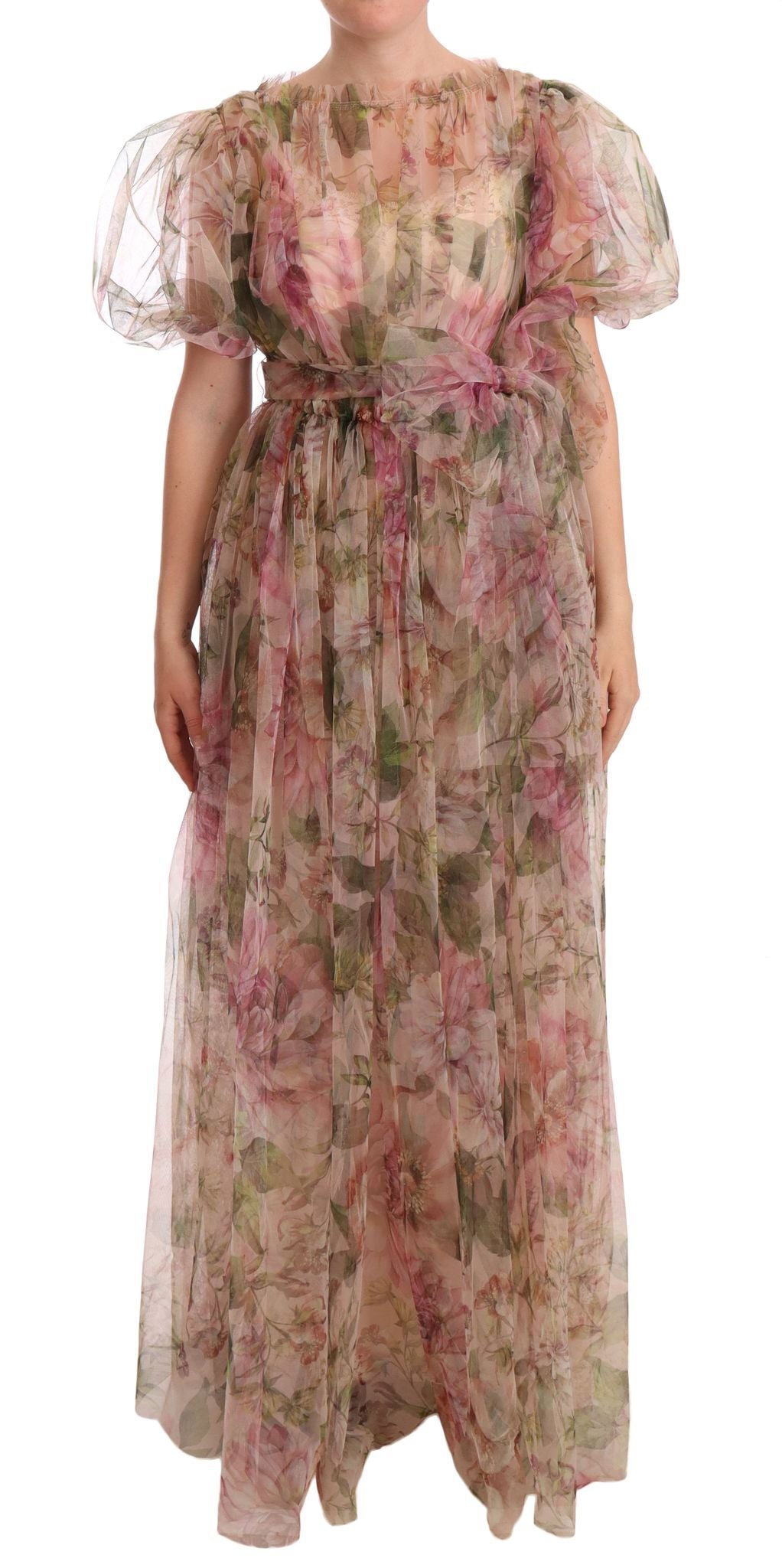 Dolce & Gabbana Multicolor Floral Print Long Maxi Gown Dress Dolce & Gabbana