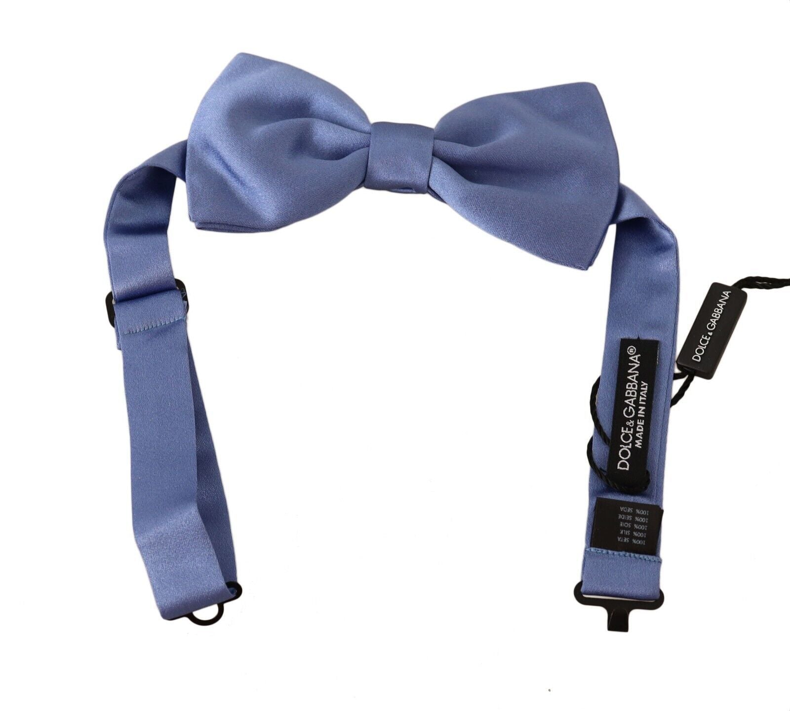 Dolce & Gabbana Purple 100% Silk Adjustable Neck Papillon Bow Tie Dolce & Gabbana