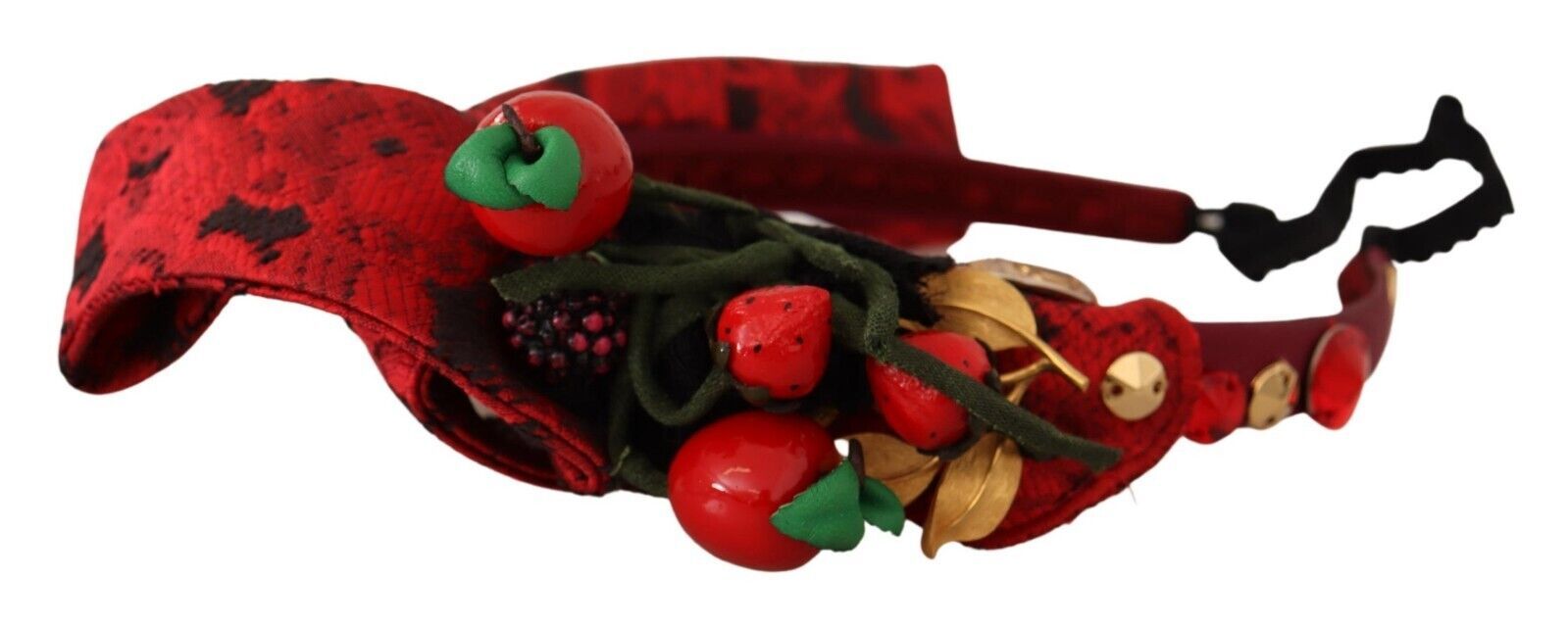 Dolce & Gabbana Red Tiara Berry Fruit Crystal Bow Hair Diadem Headband Dolce & Gabbana