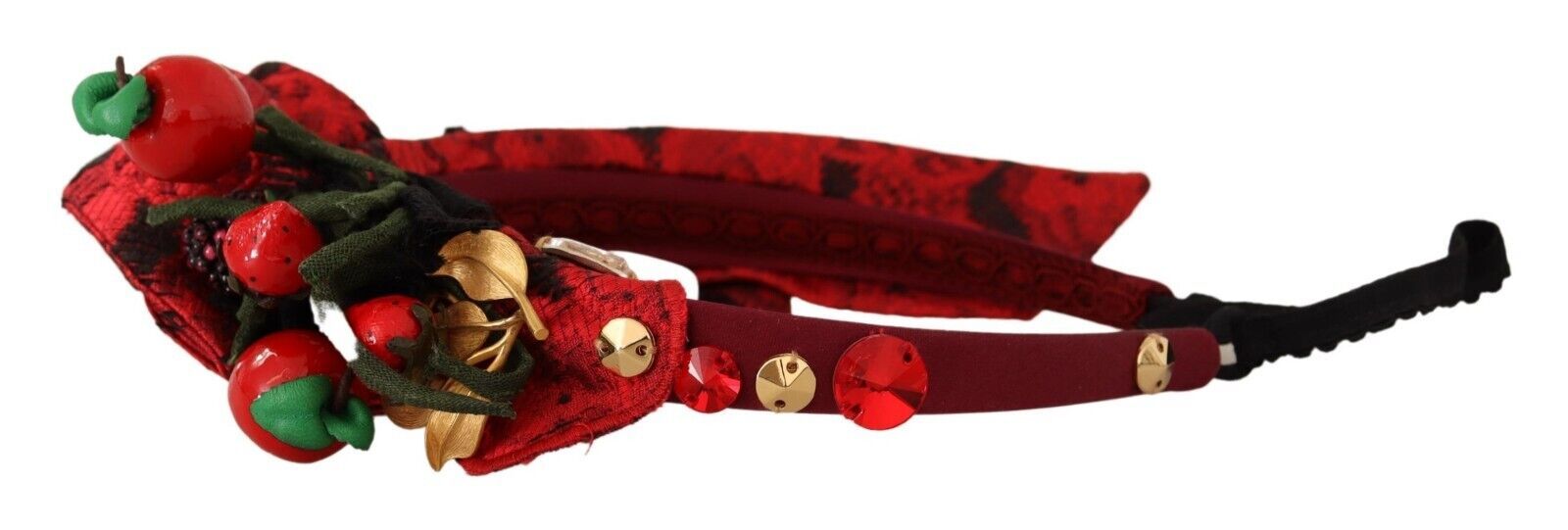 Dolce & Gabbana Red Tiara Berry Fruit Crystal Bow Hair Diadem Headband Dolce & Gabbana