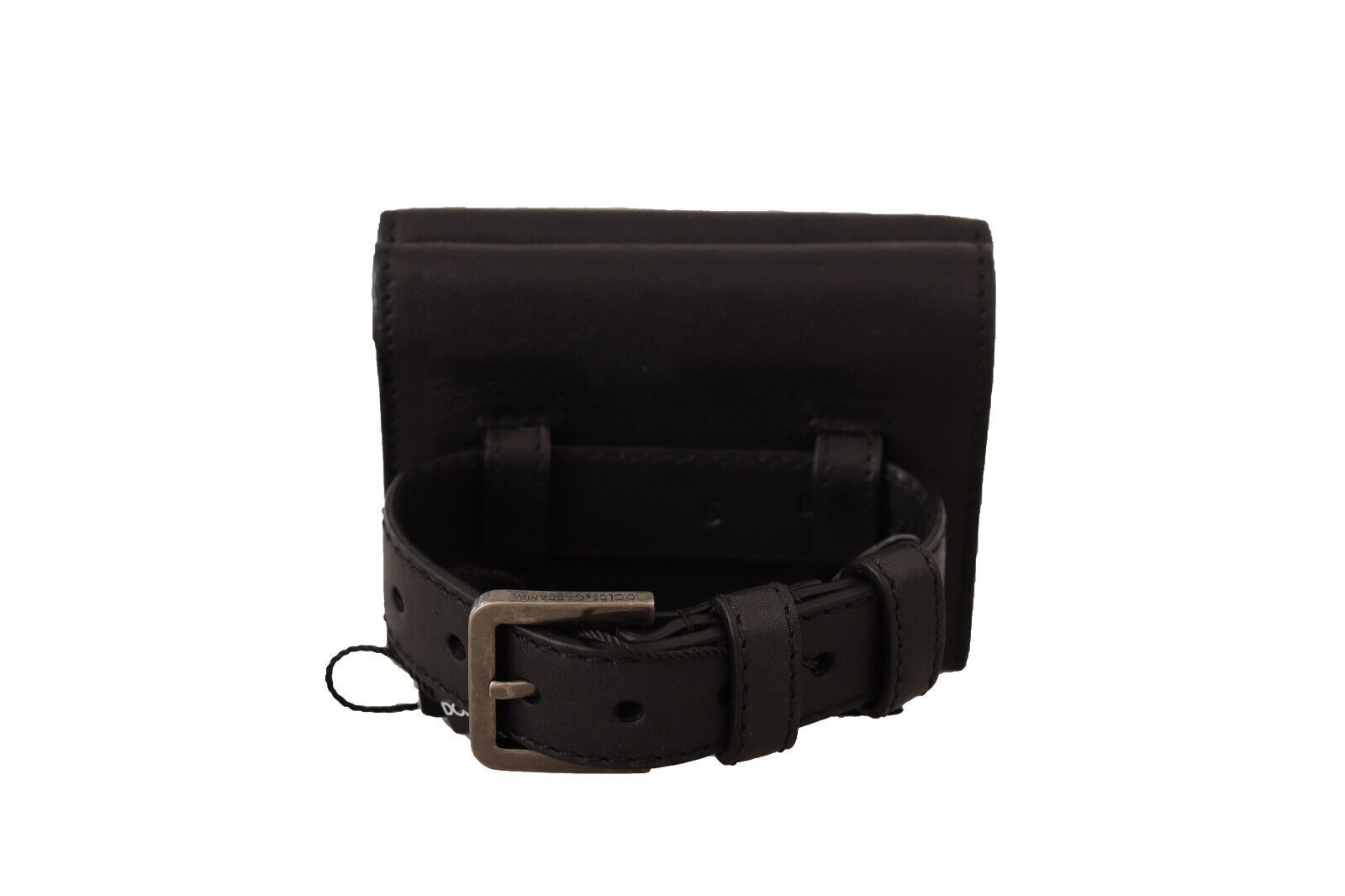 Dolce & Gabbana Black Leather Trifold Purse Belt Multi Kit Wallet Dolce & Gabbana