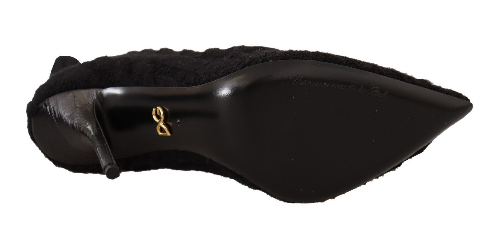 Dolce & Gabbana Black Stretch Socks Knee High Booties Shoes Dolce & Gabbana
