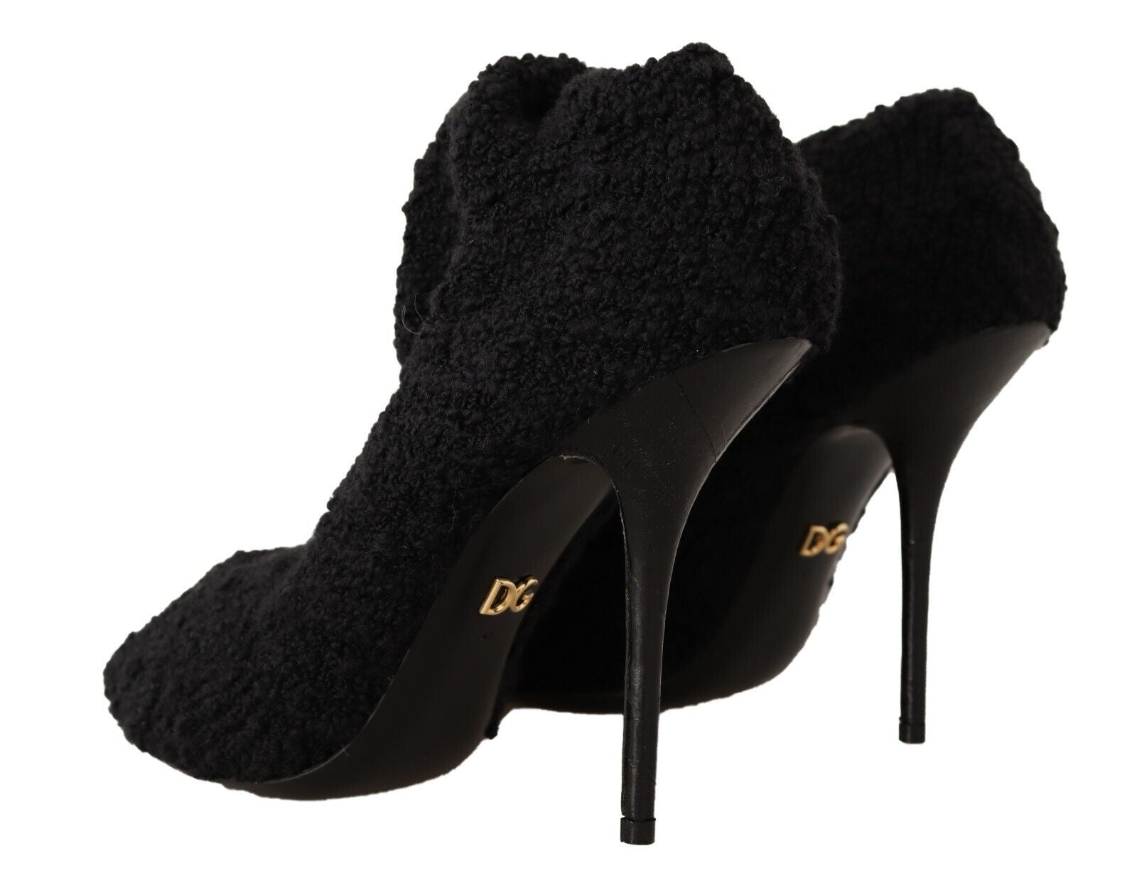 Dolce & Gabbana Black Stretch Socks Knee High Booties Shoes Dolce & Gabbana