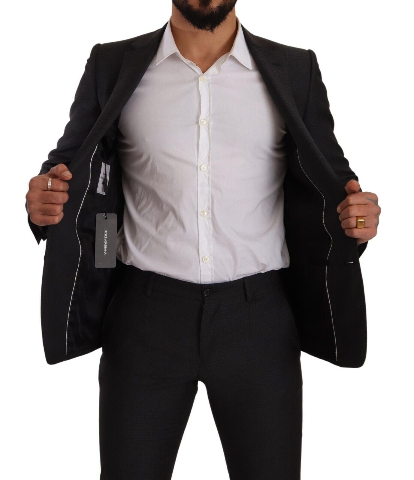 Dolce & Gabbana Black MARTINI Single Breasted 2 Piece Suit Dolce & Gabbana