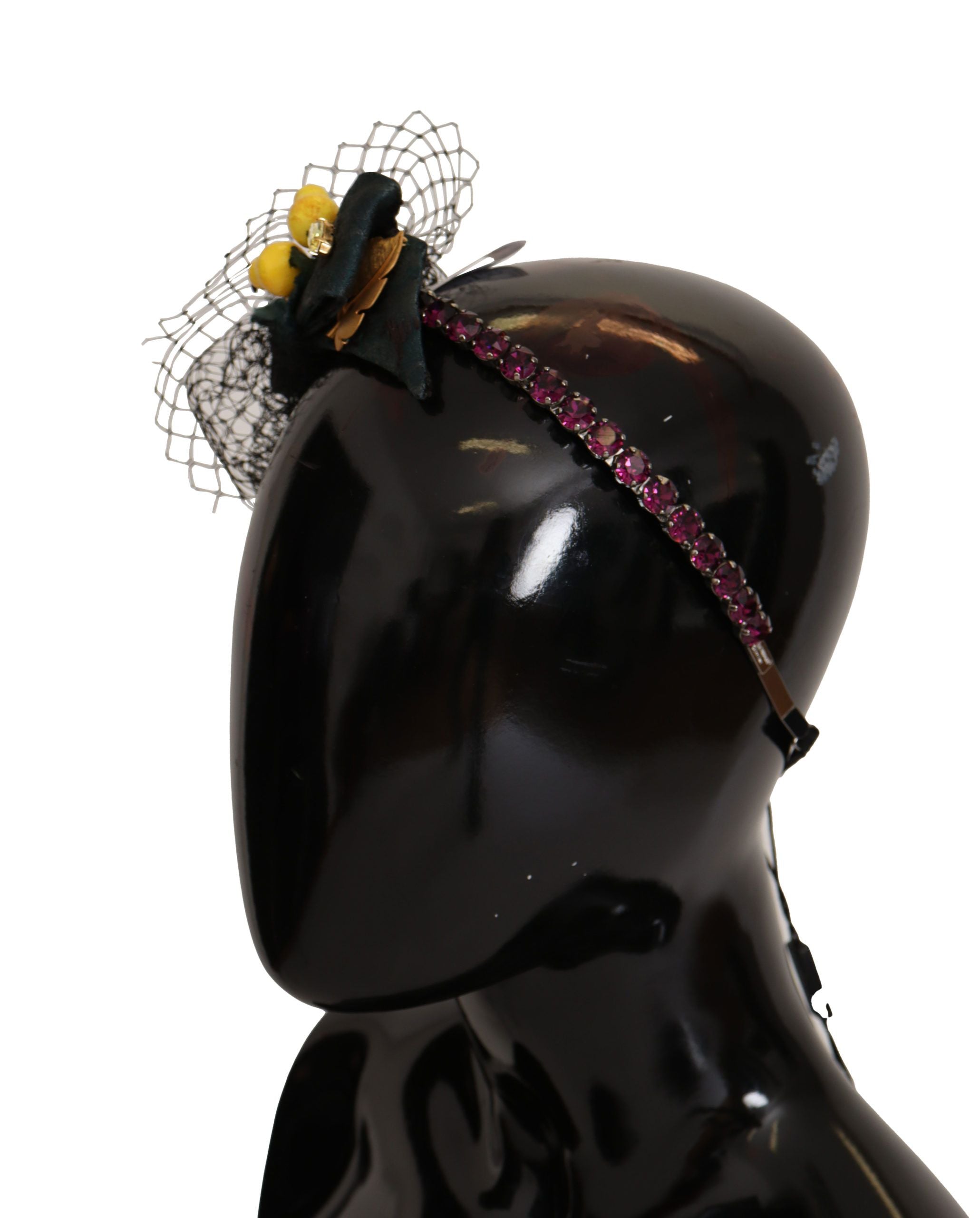 Dolce & Gabbana Purple Crystal Diadem Headband Lemons Sicily Tiara Dolce & Gabbana
