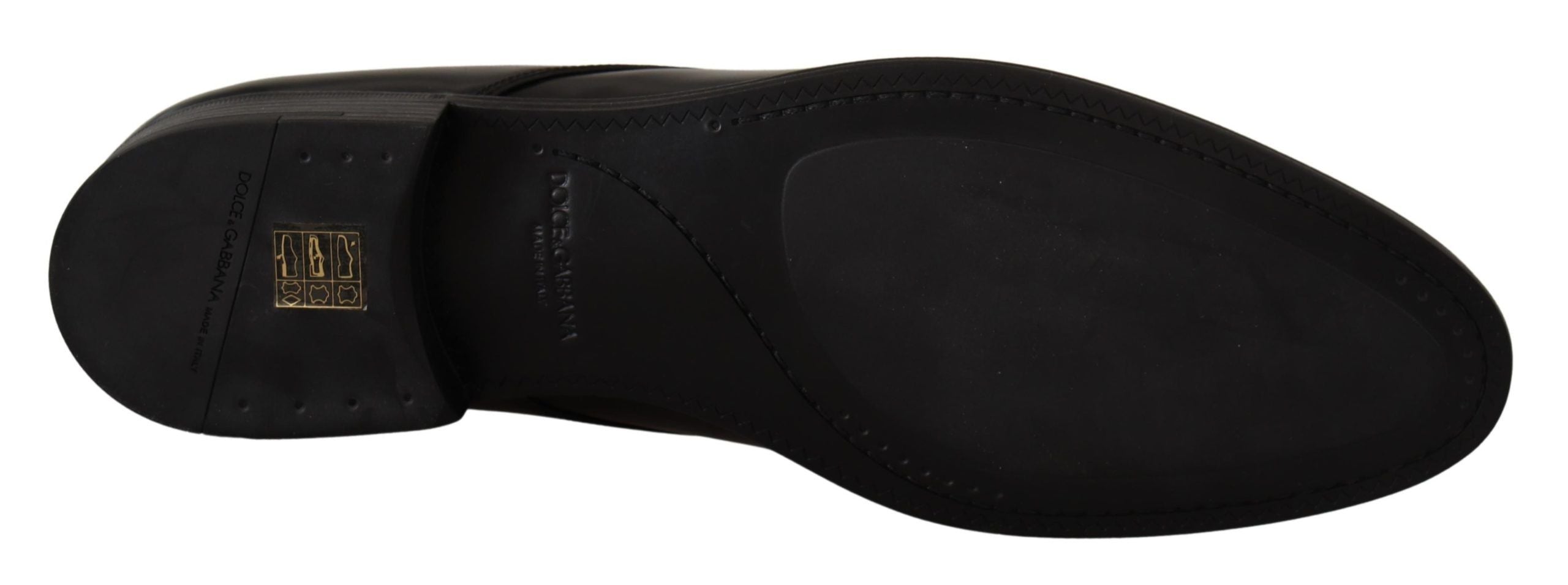 Dolce & Gabbana Black Leather Lace Up Formal Derby Shoes Dolce & Gabbana