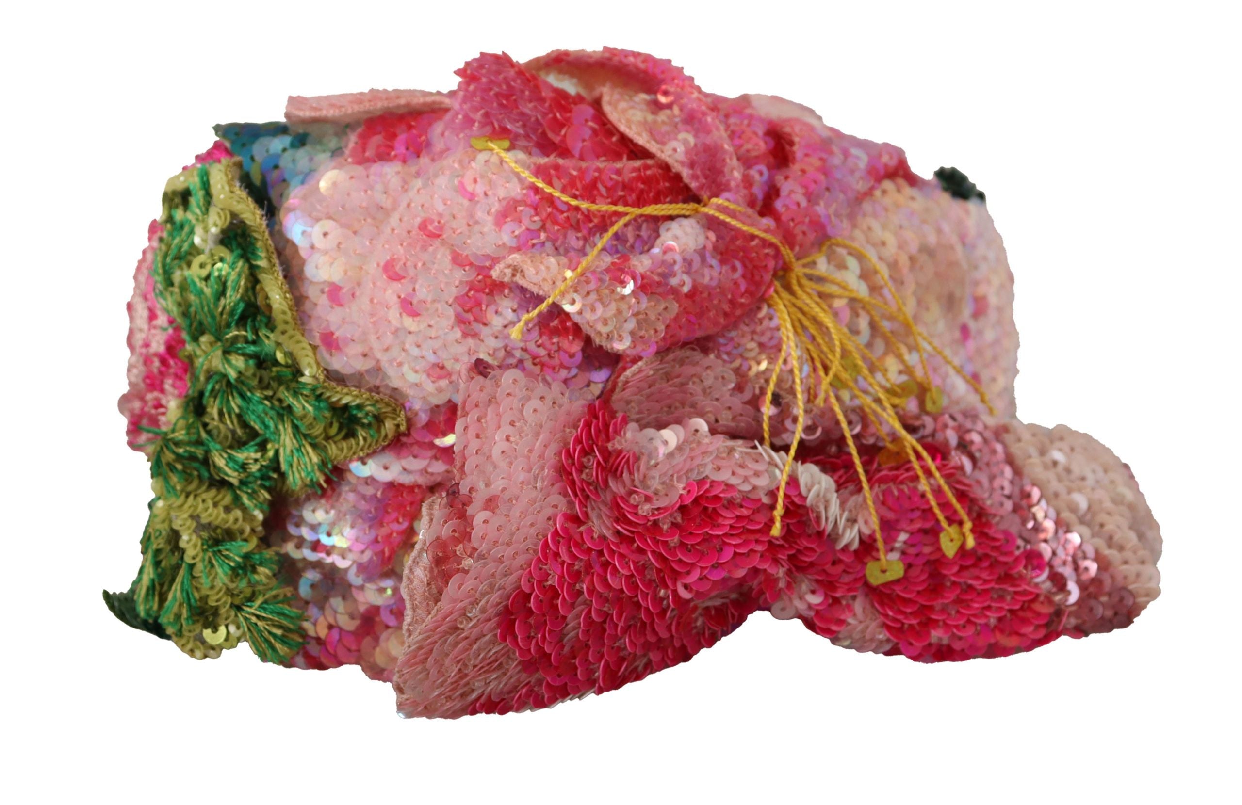 Dolce & Gabbana Multicolor Sequined Lurex Black Hair Headband Dolce & Gabbana