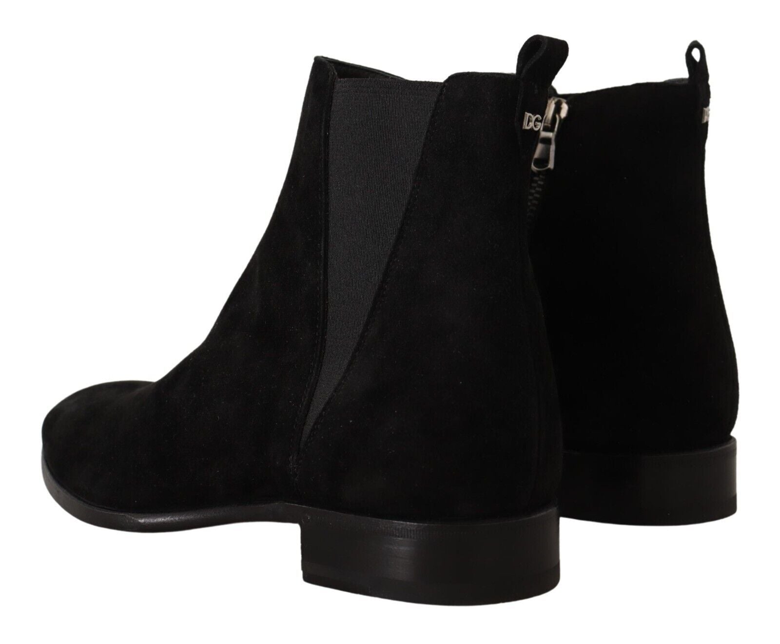 Dolce & Gabbana Black Suede Leather Chelsea Mens Boots Shoes Dolce & Gabbana
