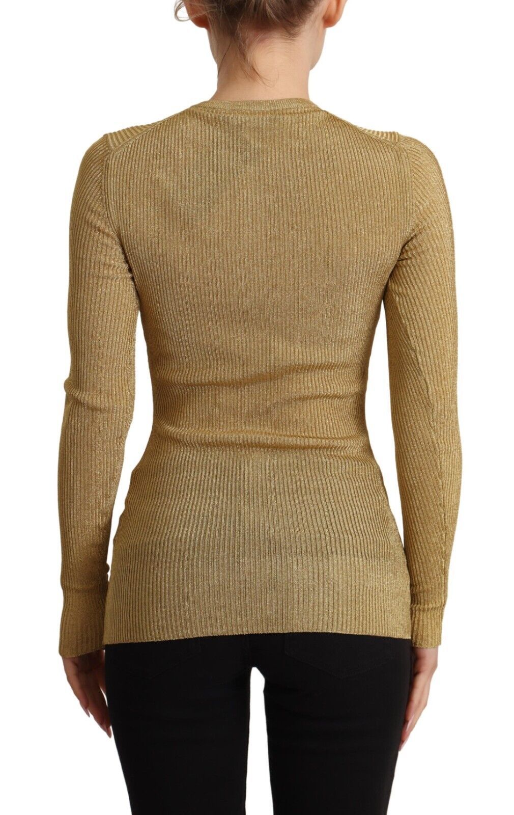 Dolce & Gabbana Gold Viscose Blend Buttons Cardigan Sweater Dolce & Gabbana