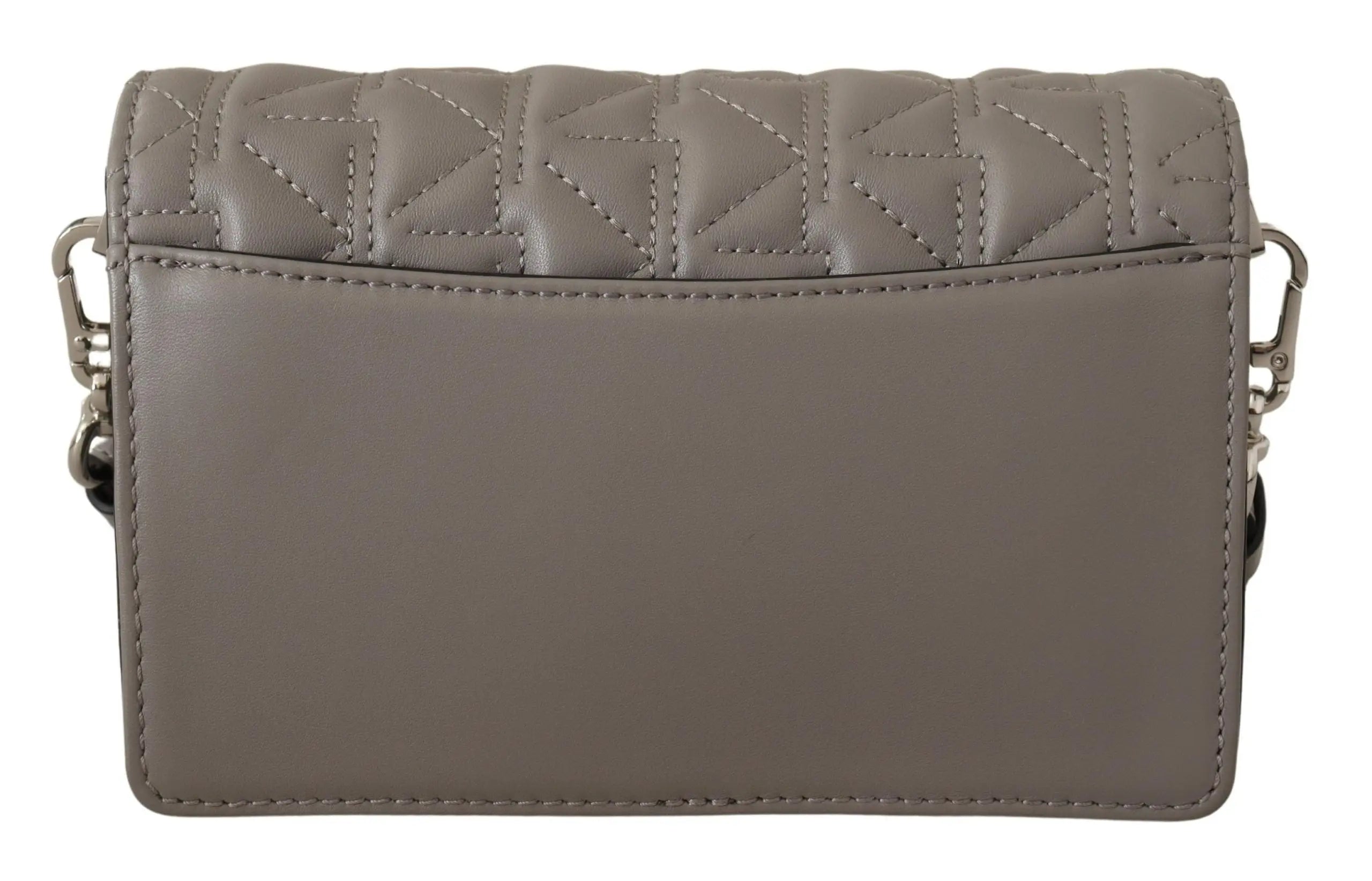 Karl Lagerfeld Light Grey Leather Crossbody Bag Karl Lagerfeld