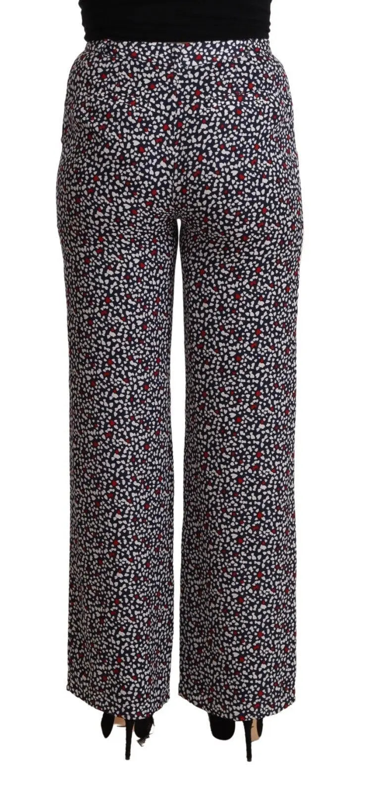 Michael Kors Black High Waist Printed Straight Pants Michael Kors