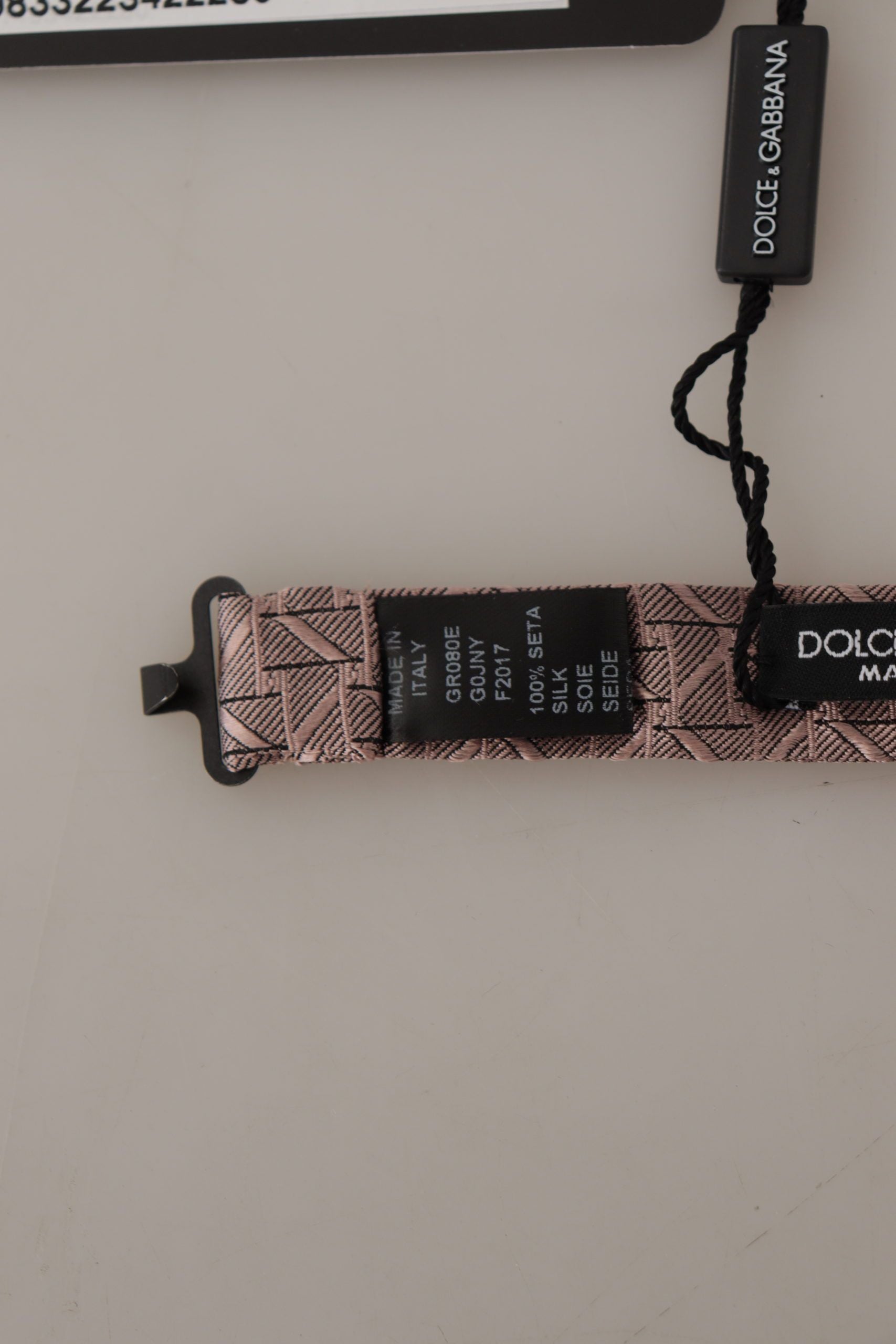 Dolce & Gabbana Gray Fantasy Print Adjustable Neck Papillon Bow Tie Dolce & Gabbana