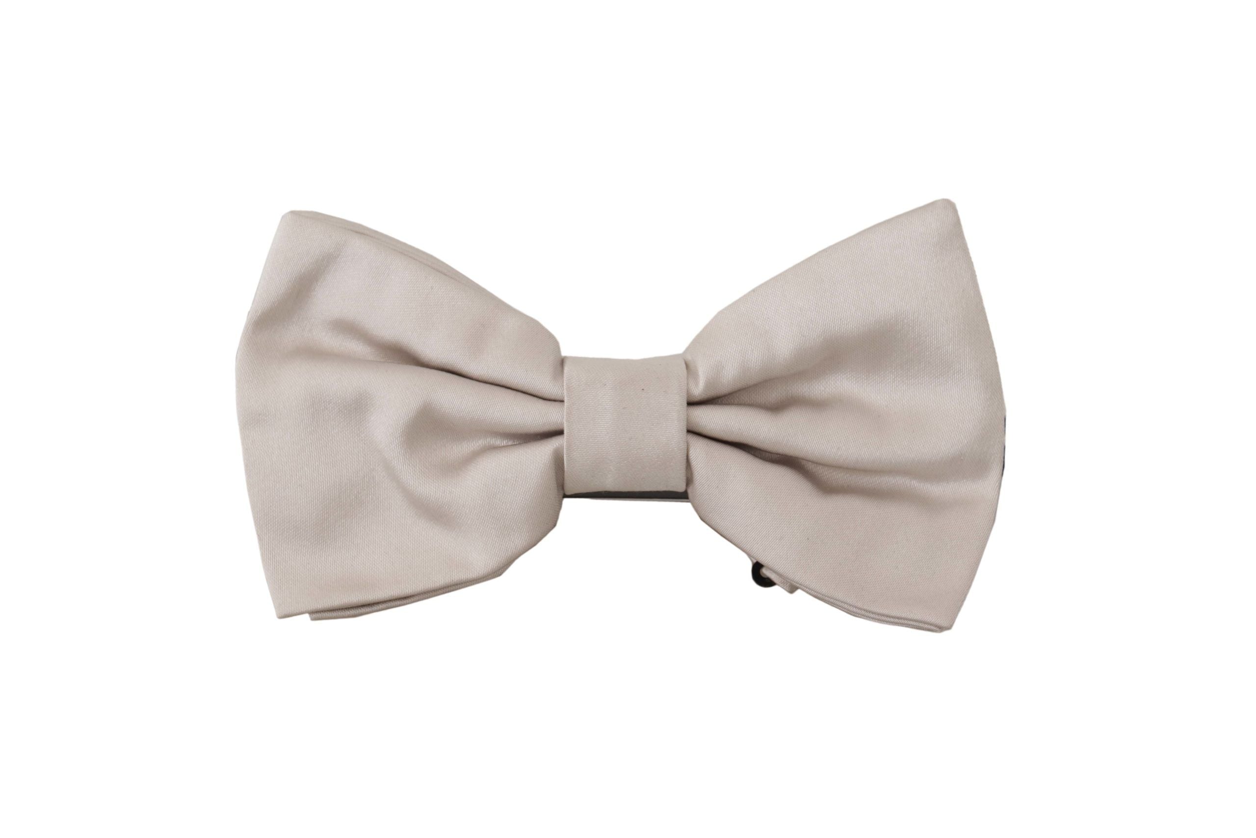 Dolce & Gabbana Gray 100% Silk Adjustable Neck Papillon Tie Dolce & Gabbana