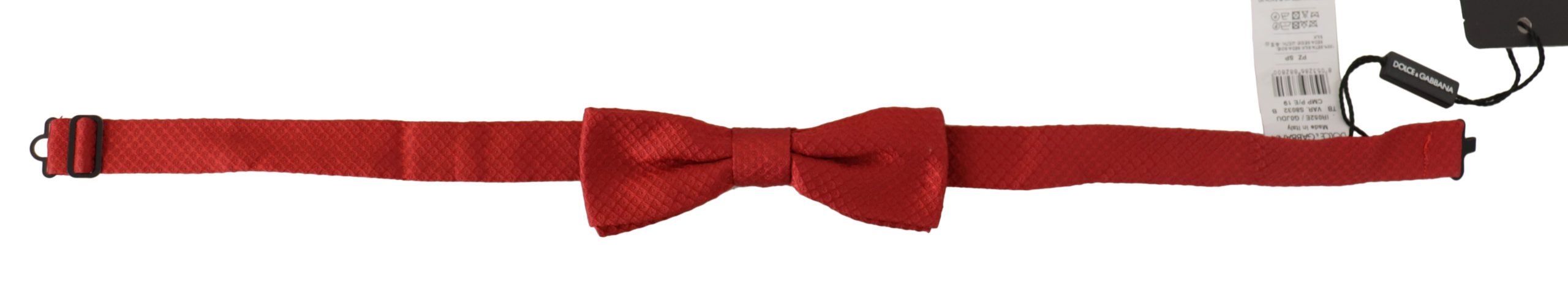Dolce & Gabbana Red 100% Silk Adjustable Neck Papillon Tie Dolce & Gabbana