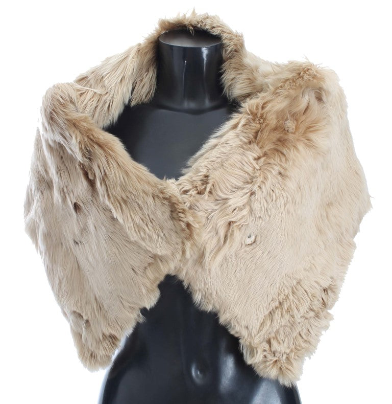 Dolce & Gabbana Beige Alpaca Collar Scarf Dolce & Gabbana