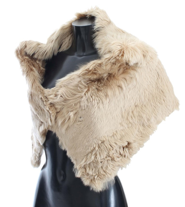 Dolce & Gabbana Beige Alpaca Collar Scarf Dolce & Gabbana
