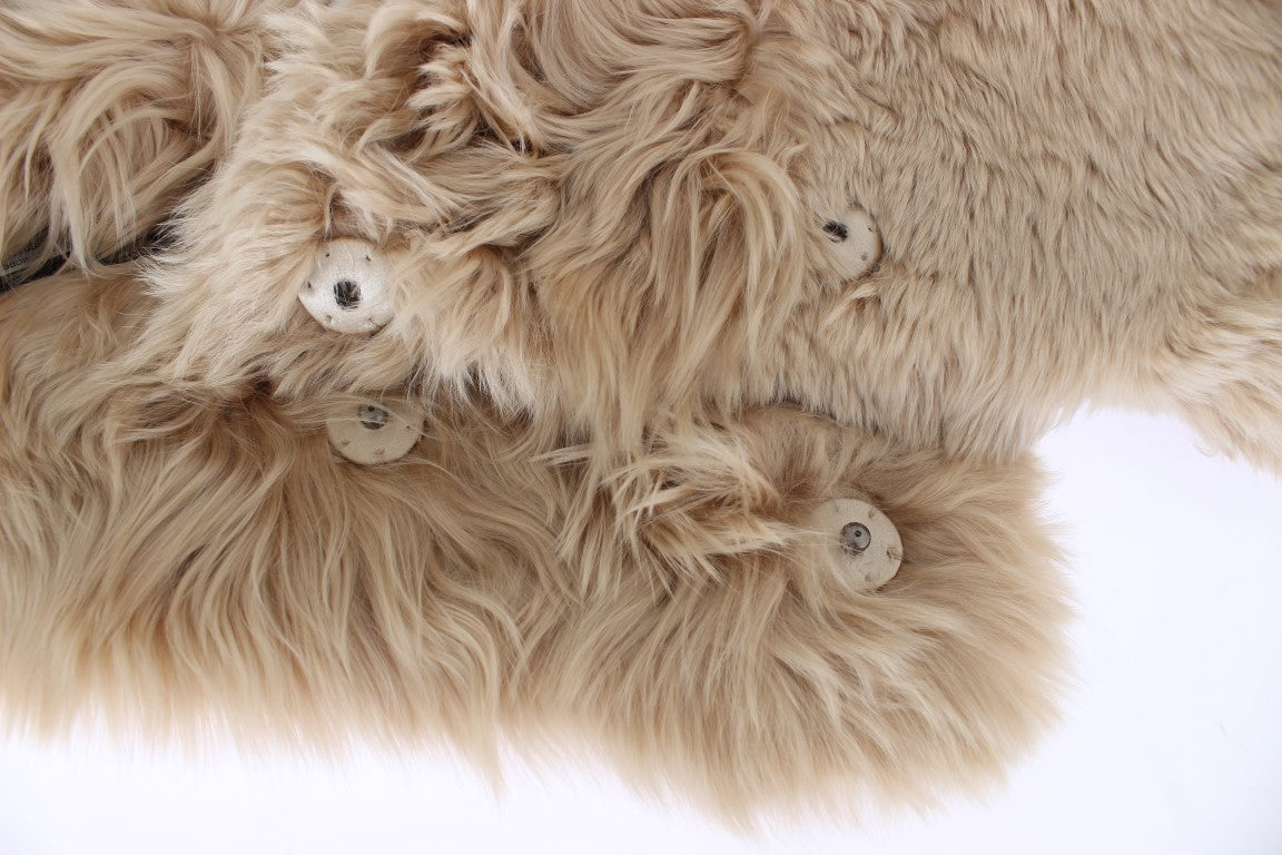 Dolce & Gabbana Beige Alpaca Collar Scarf Dolce & Gabbana