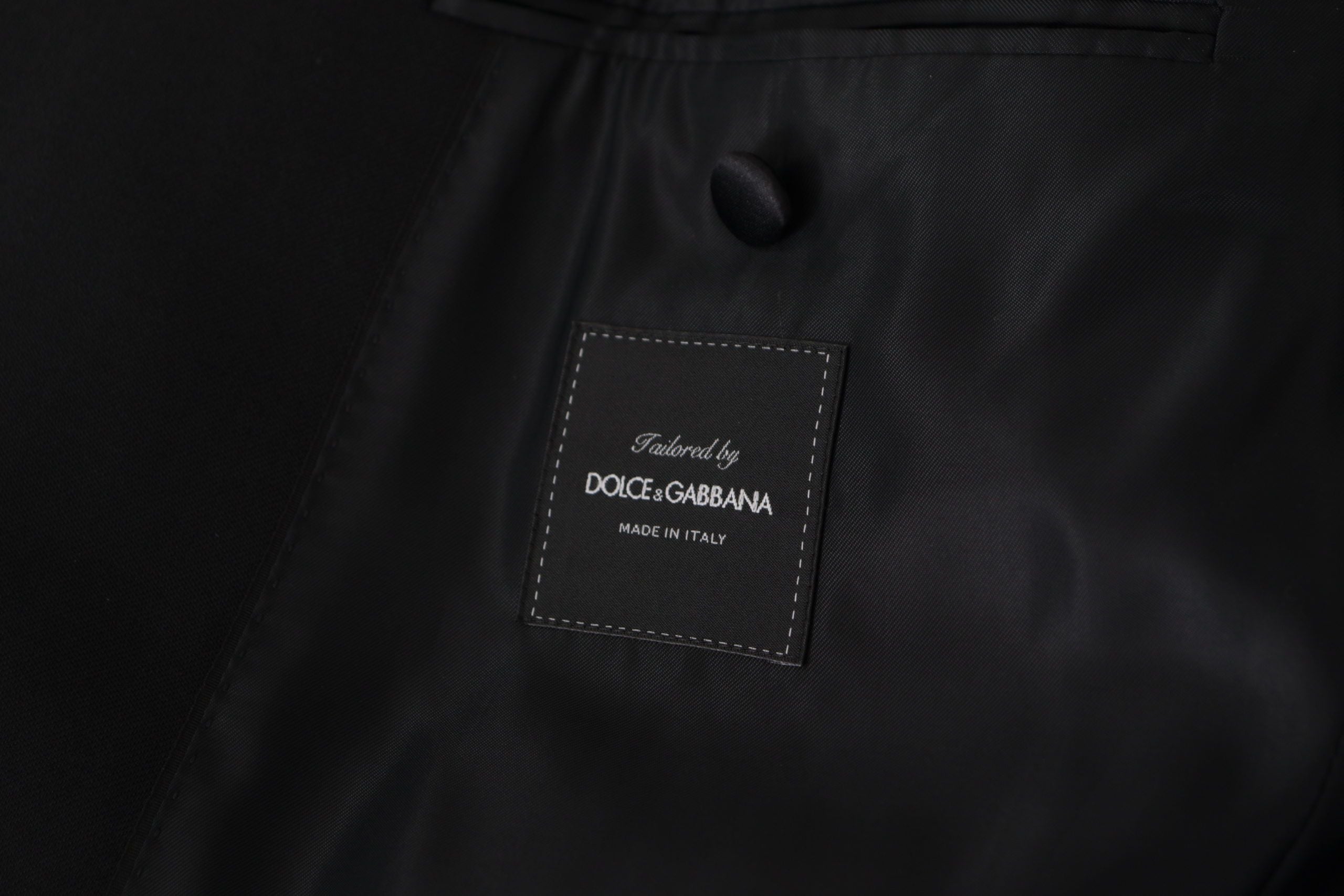 Dolce & Gabbana Black Double Breasted Coat Blazer Jacket Dolce & Gabbana