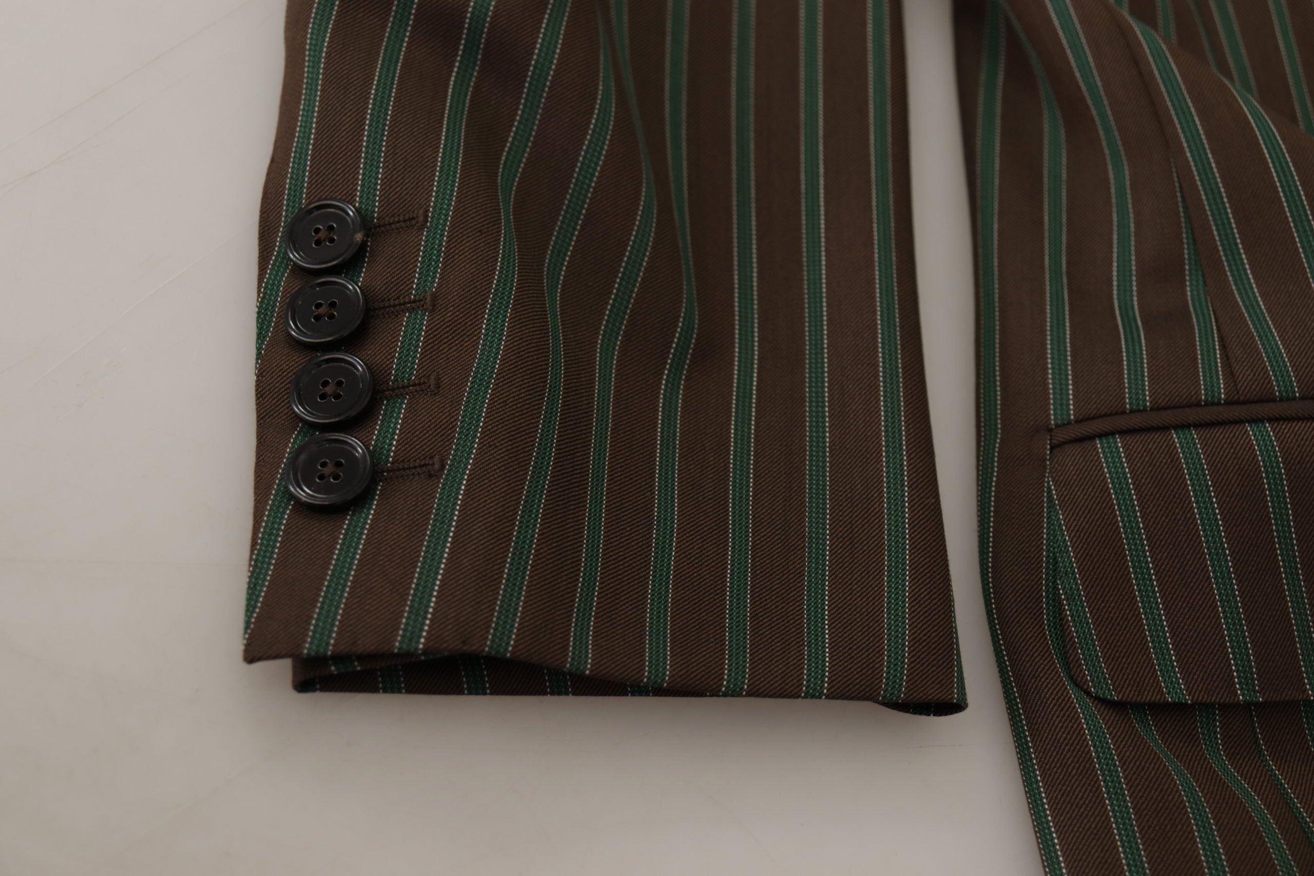 Dolce & Gabbana Multicolor Stripes Double Breasted Blazer Dolce & Gabbana