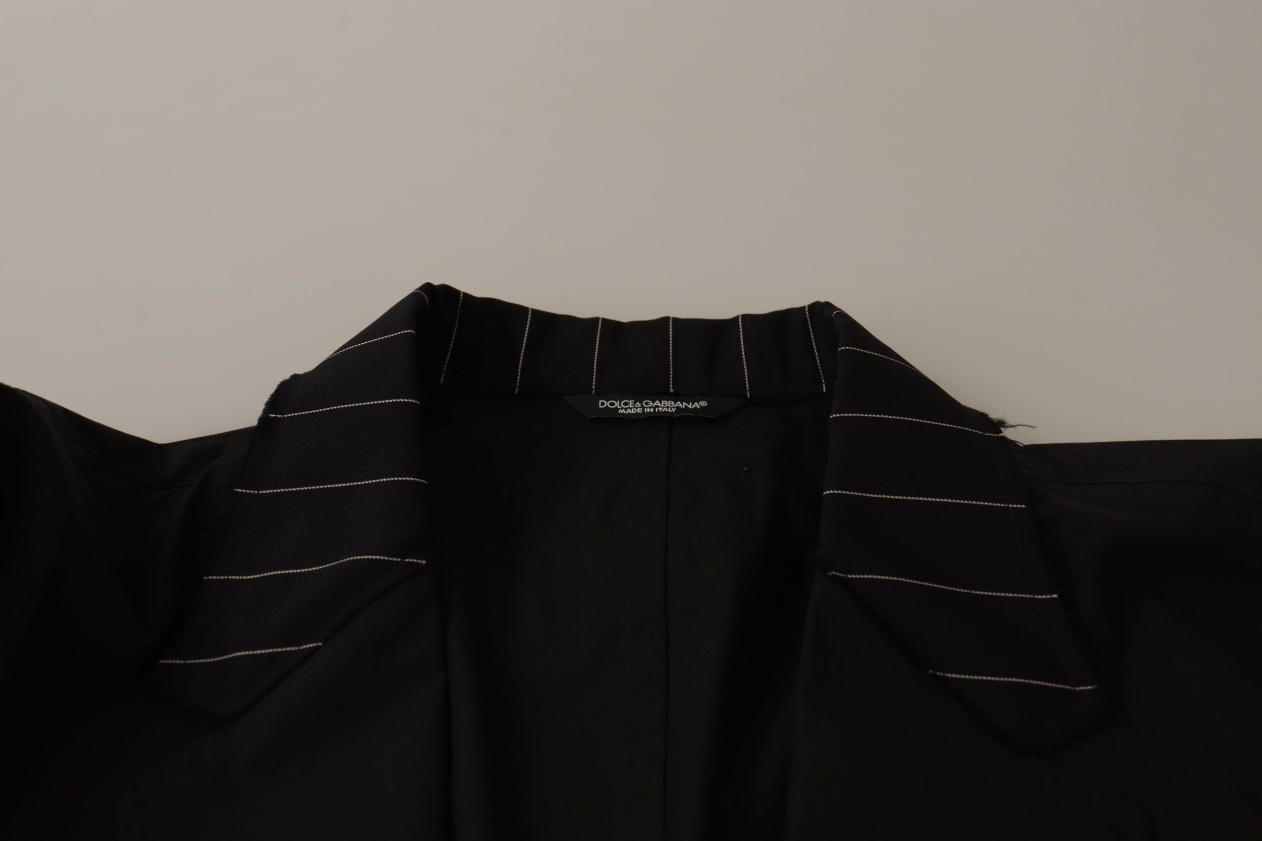 Dolce & Gabbana Black Cotton Single Breasted Blazer Jacket Dolce & Gabbana