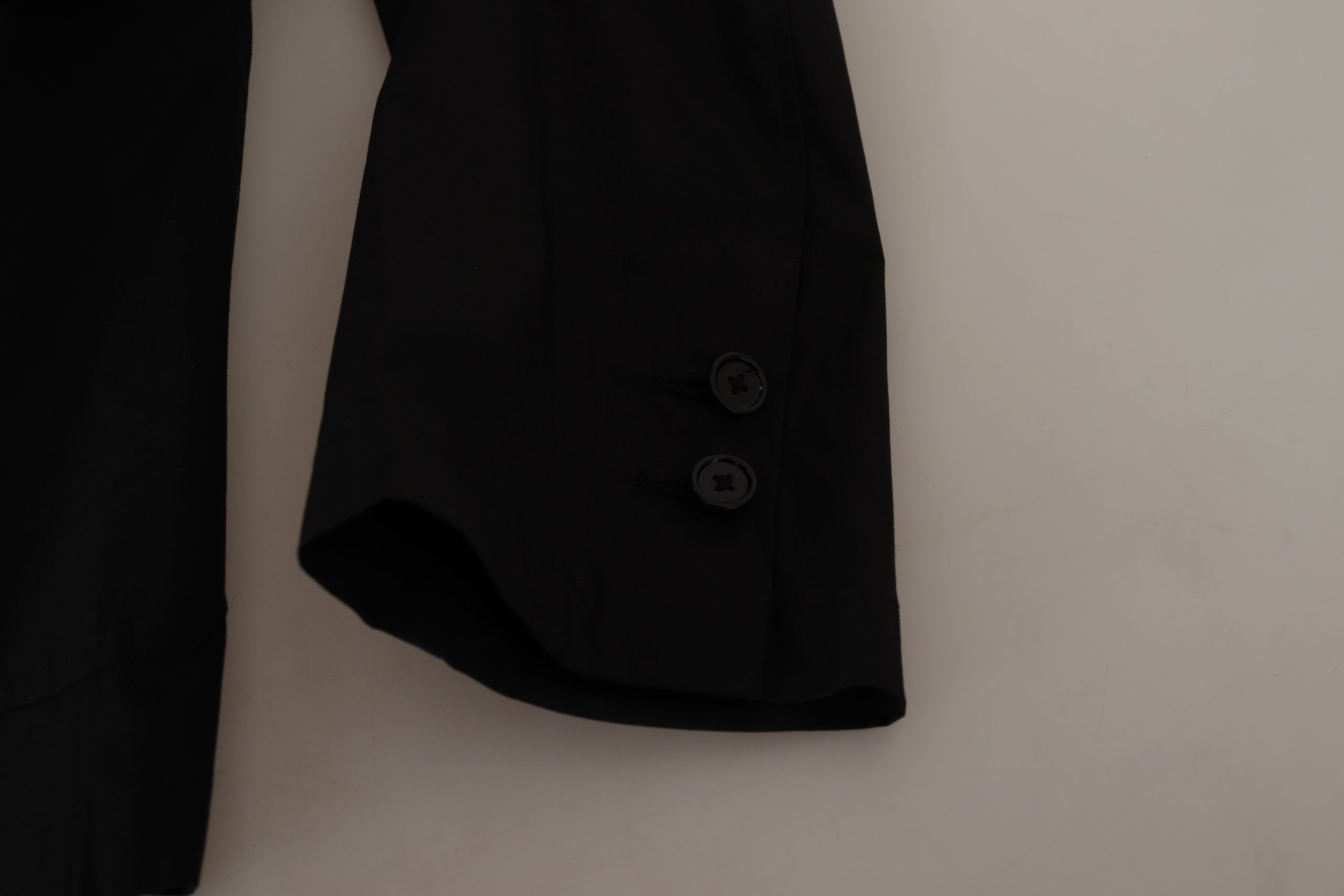 Dolce & Gabbana Black Cotton Single Breasted Blazer Jacket Dolce & Gabbana