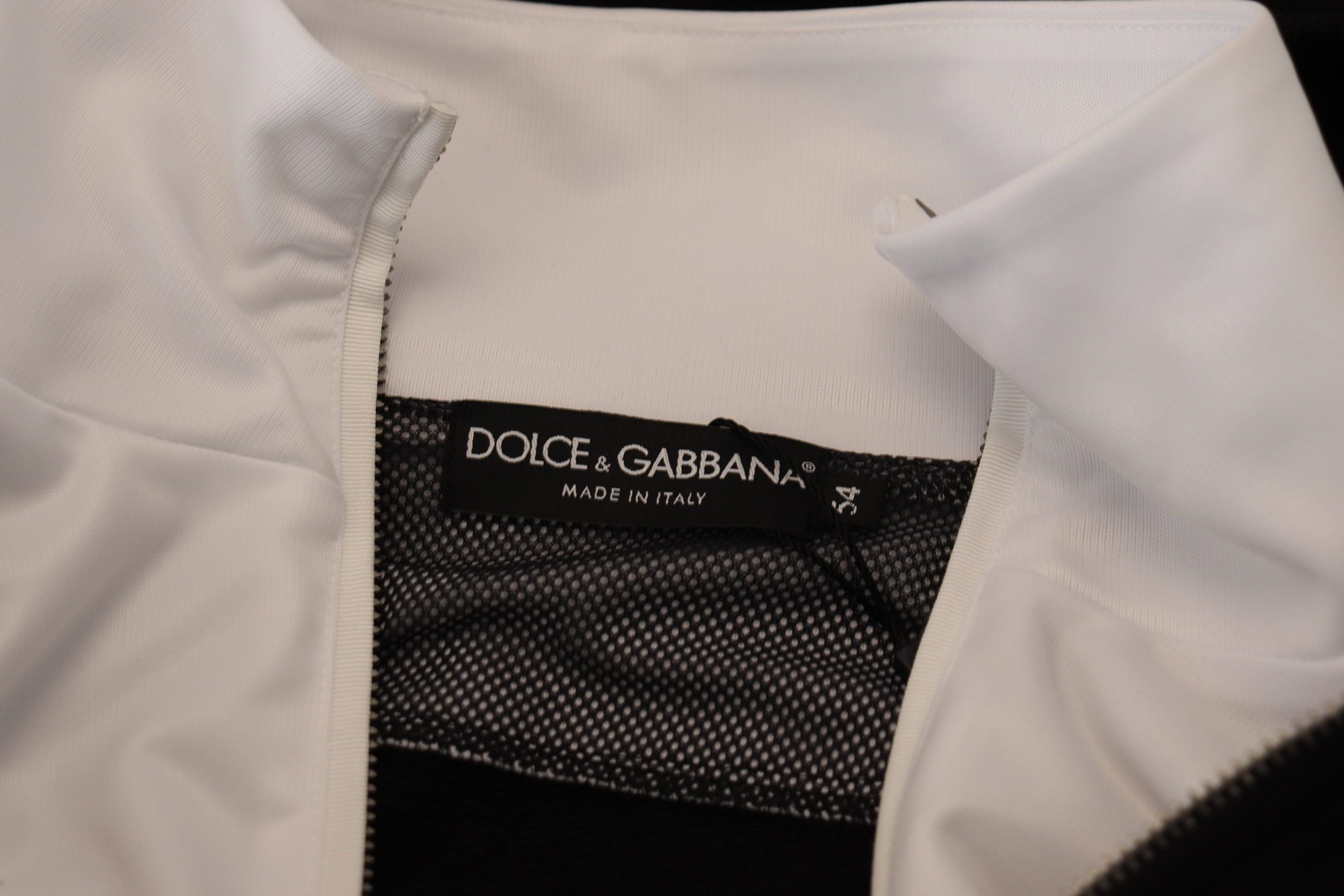 Dolce & Gabbana Black Polyester Hooded Full Zip Jacket Dolce & Gabbana