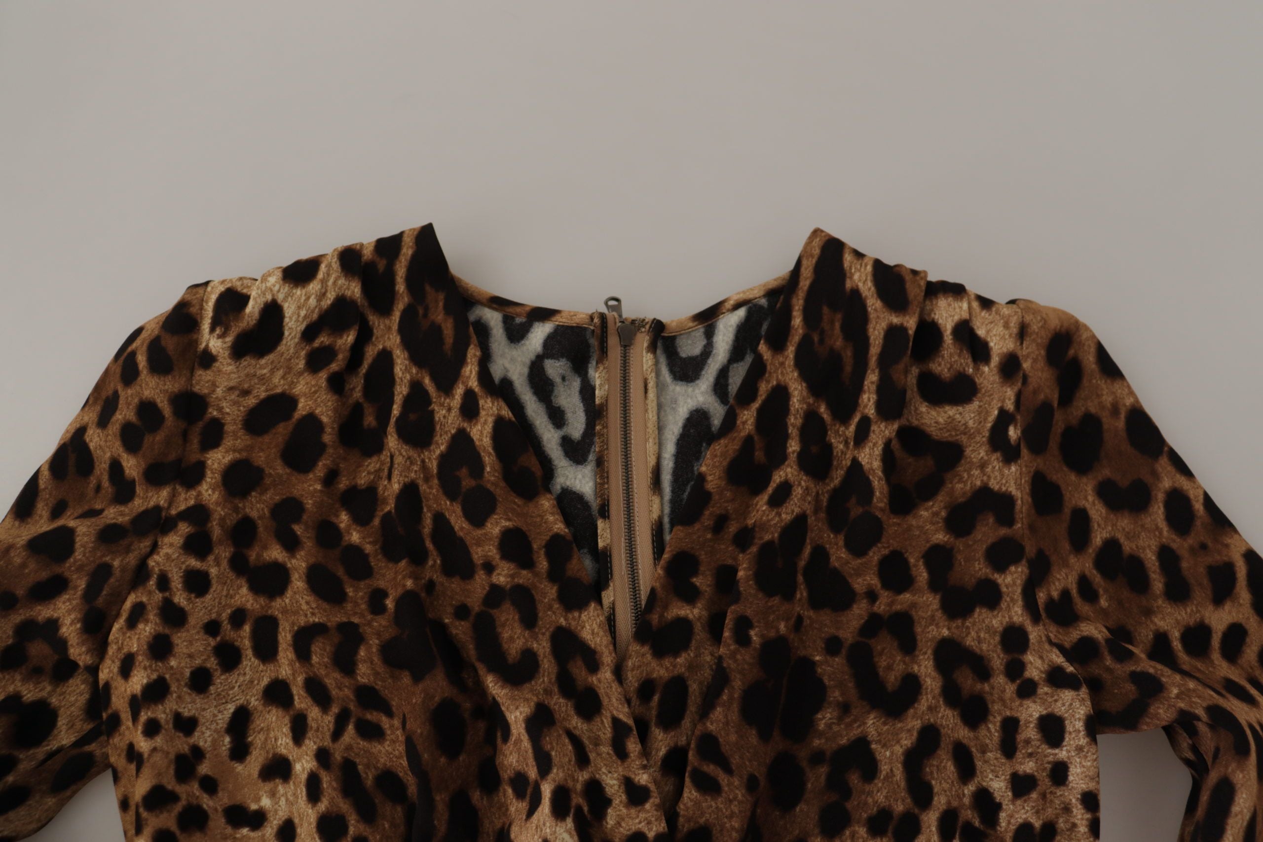 Dolce & Gabbana Brown Leopard Wrap A-line Maxi Viscose Dress Dolce & Gabbana
