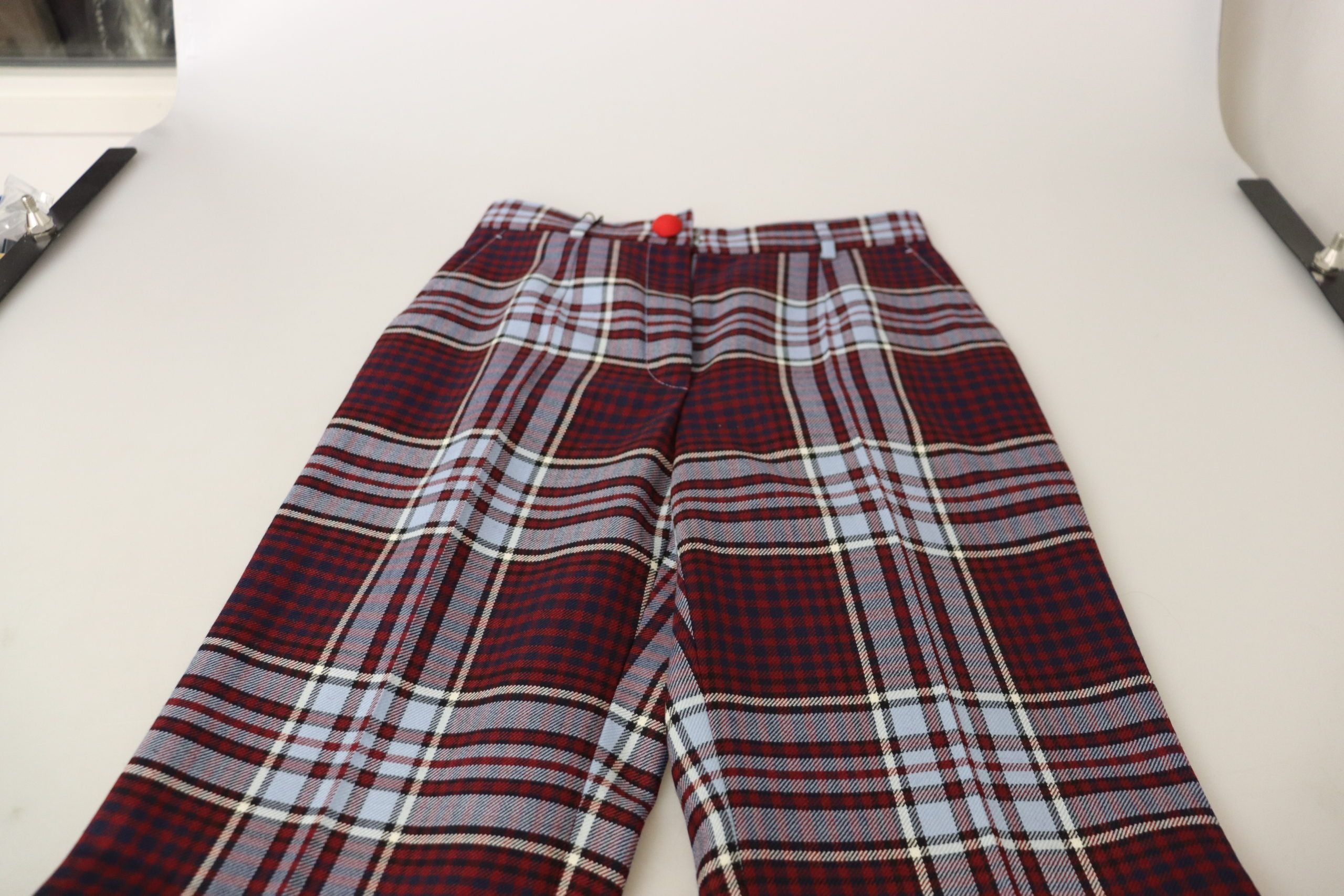 Dolce & Gabbana Gray Checked High Waist Cropped Trouser Pants Dolce & Gabbana