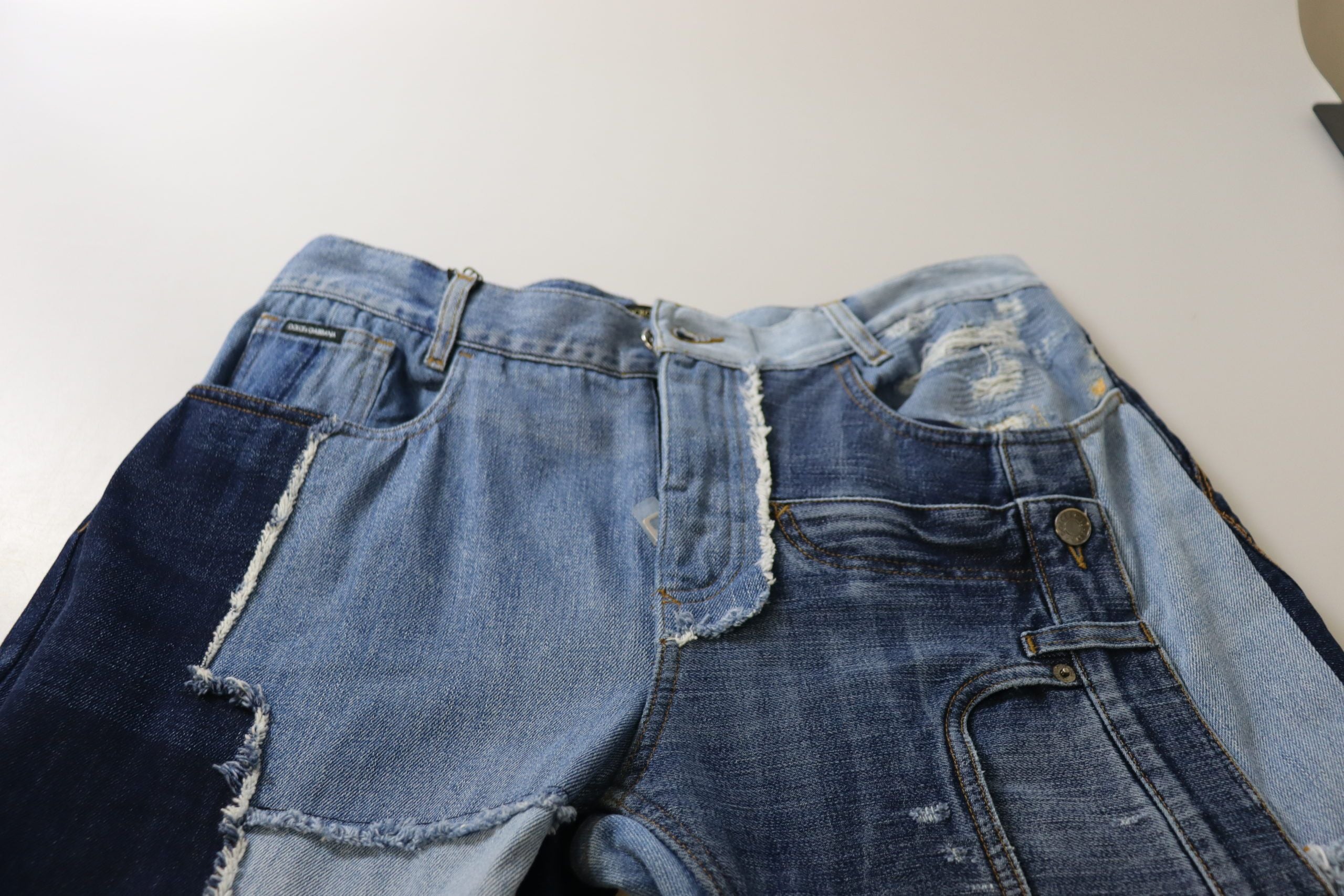 Dolce & Gabbana Multicolor Patchwork High Waist Denim Jeans Dolce & Gabbana