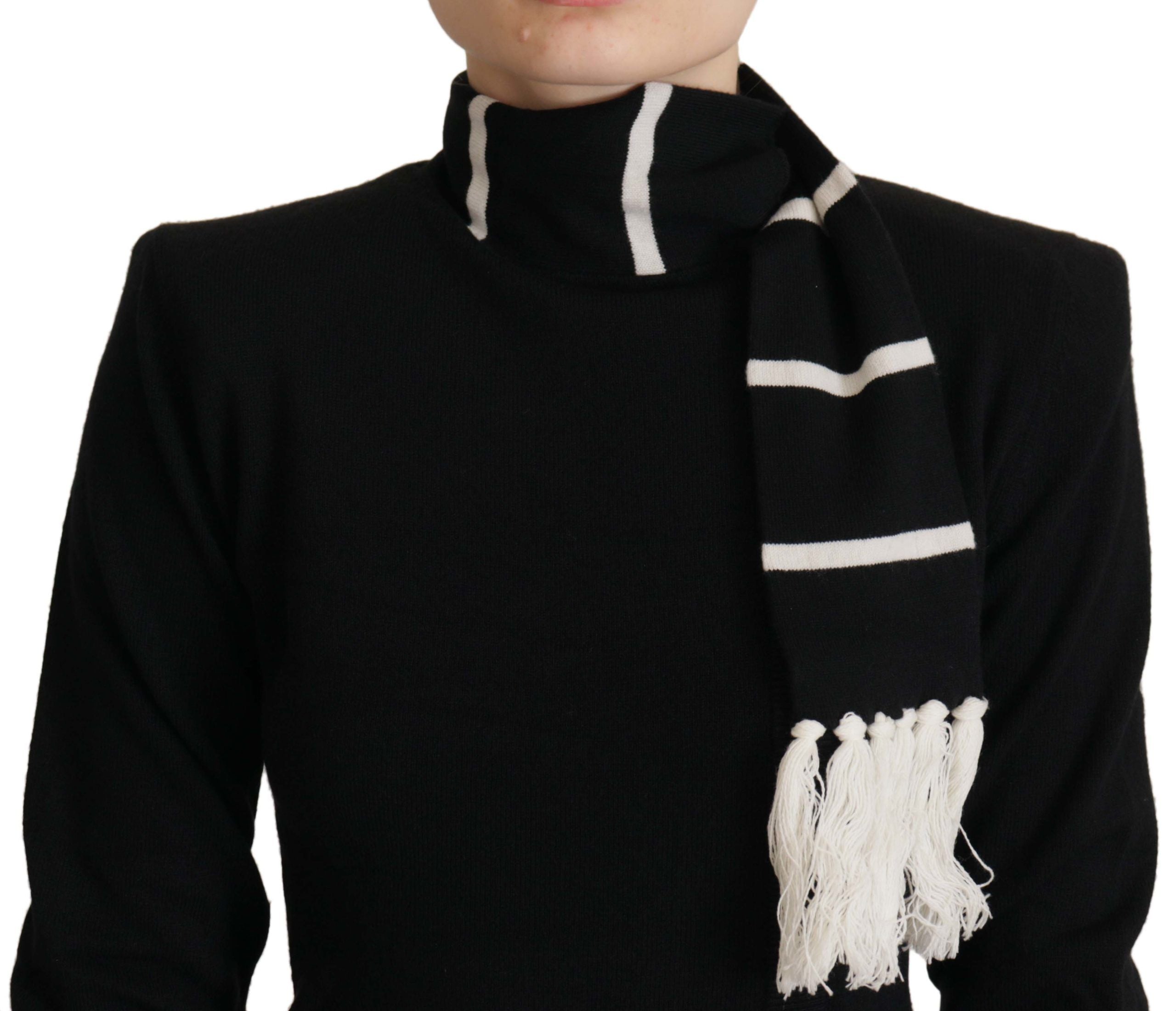 Dolce & Gabbana Black Cashmere Turtleneck Pullover Sweater Dolce & Gabbana