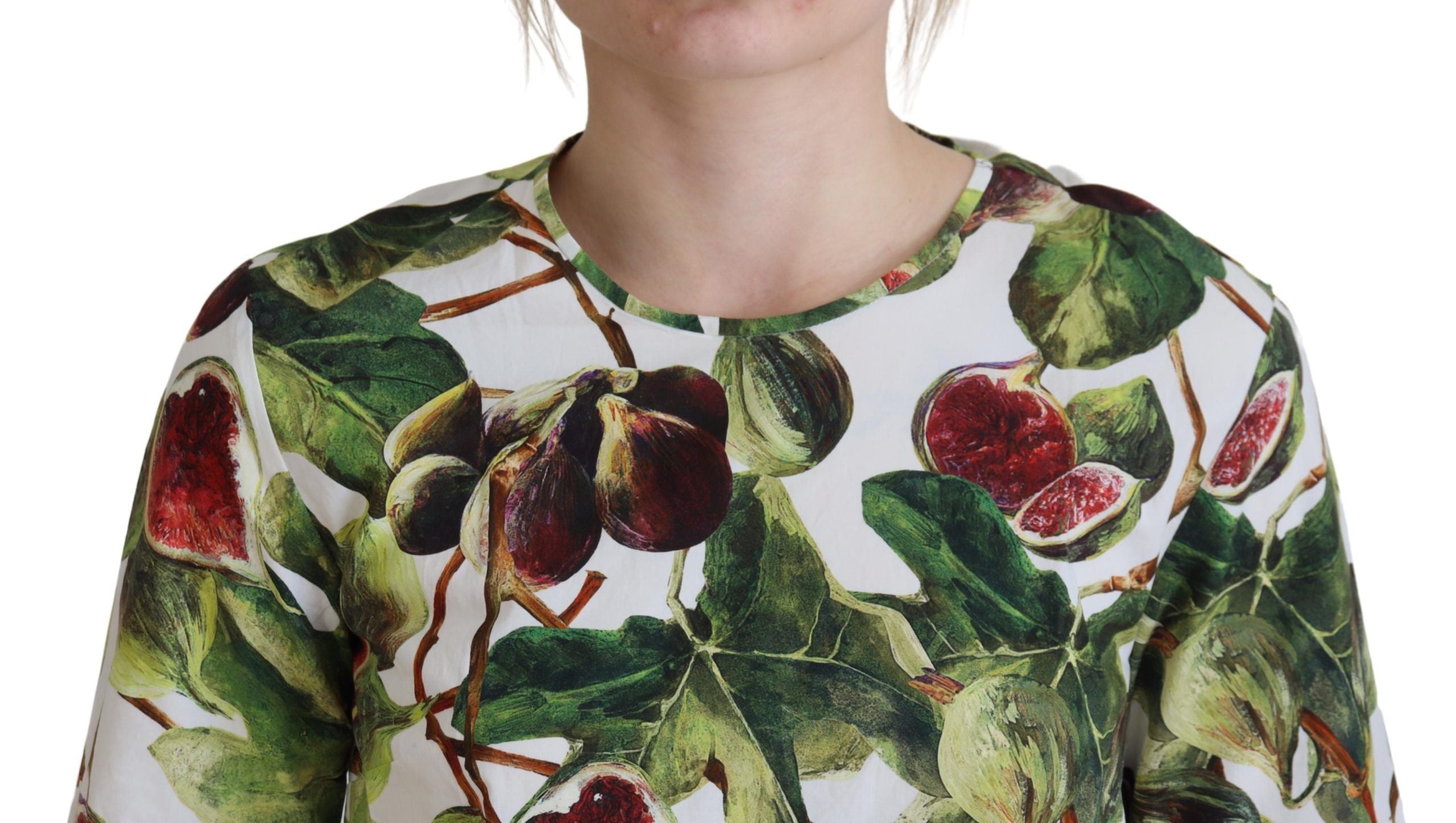 Dolce & Gabbana Crew-neck Cotton Top Blouse Fruit T-shirt Dolce & Gabbana