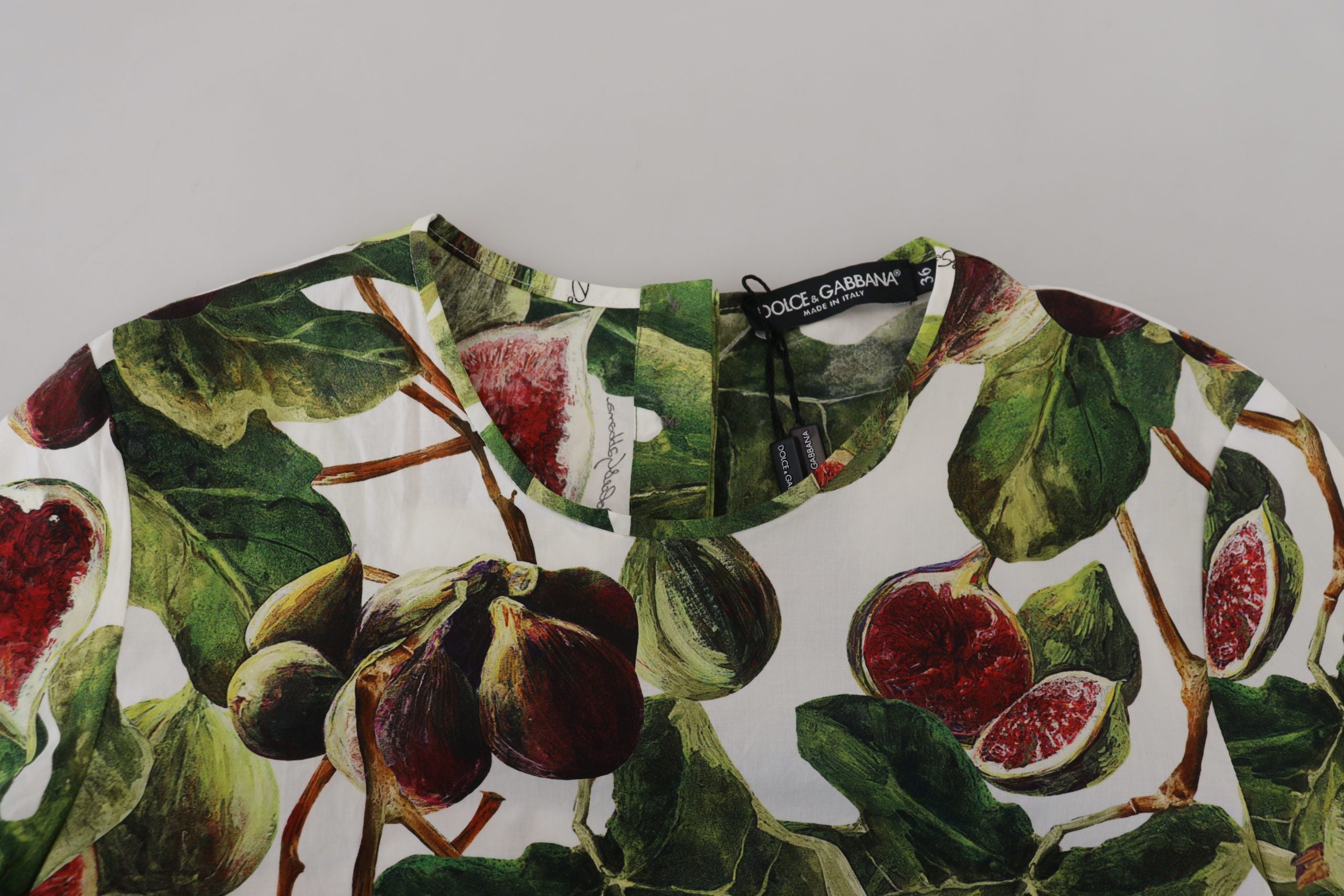 Dolce & Gabbana Crew-neck Cotton Top Blouse Fruit T-shirt Dolce & Gabbana