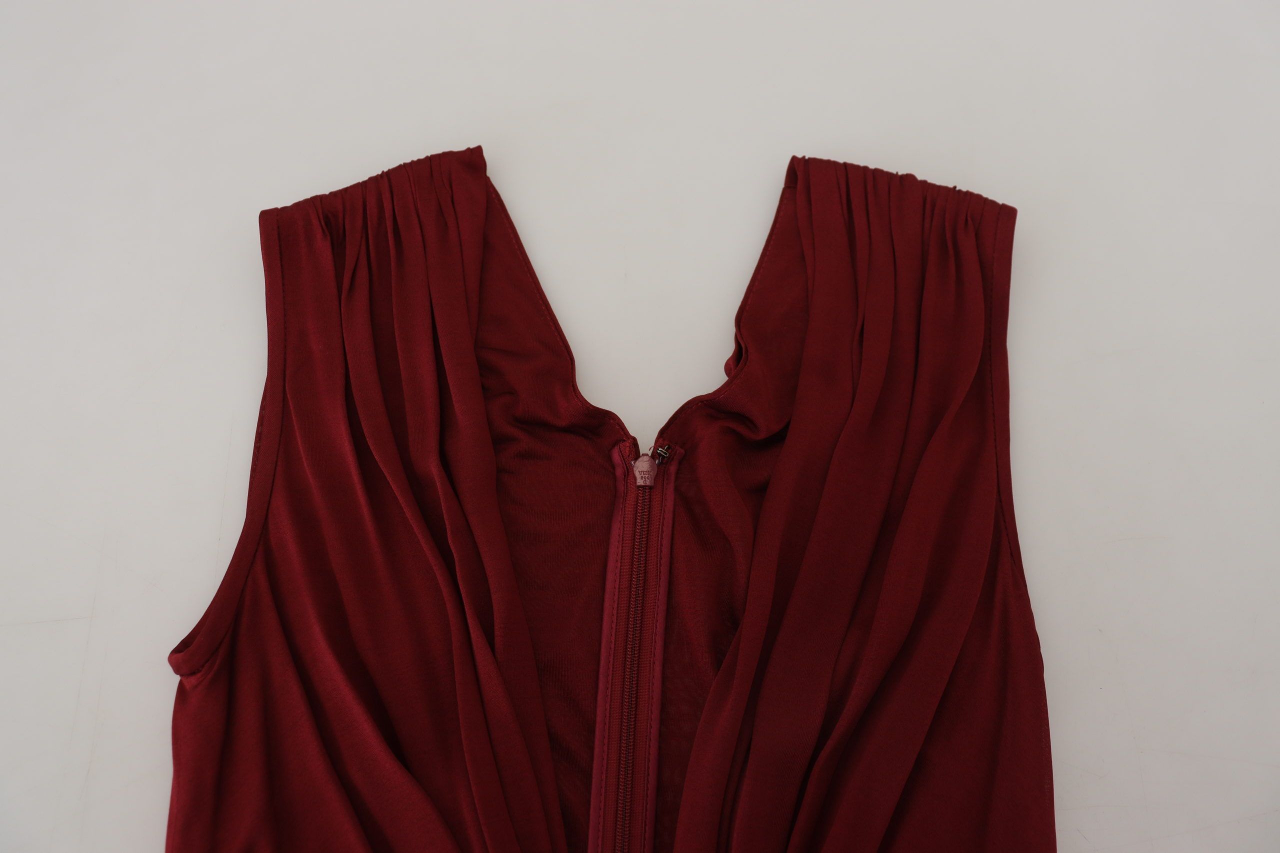 Dolce & Gabbana Bordeaux Silk Stretch Top Vest Blouse Dolce & Gabbana