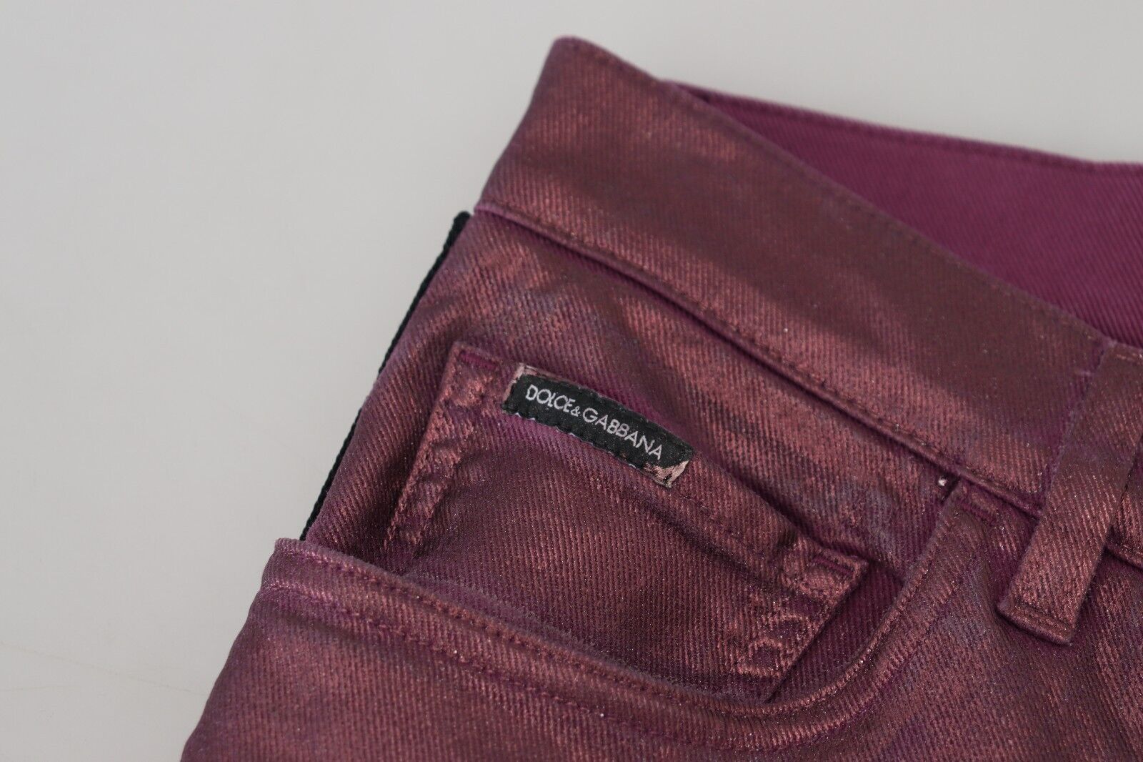 Dolce & Gabbana Magenta Cotton Men Casual Harness Denim Jeans Dolce & Gabbana