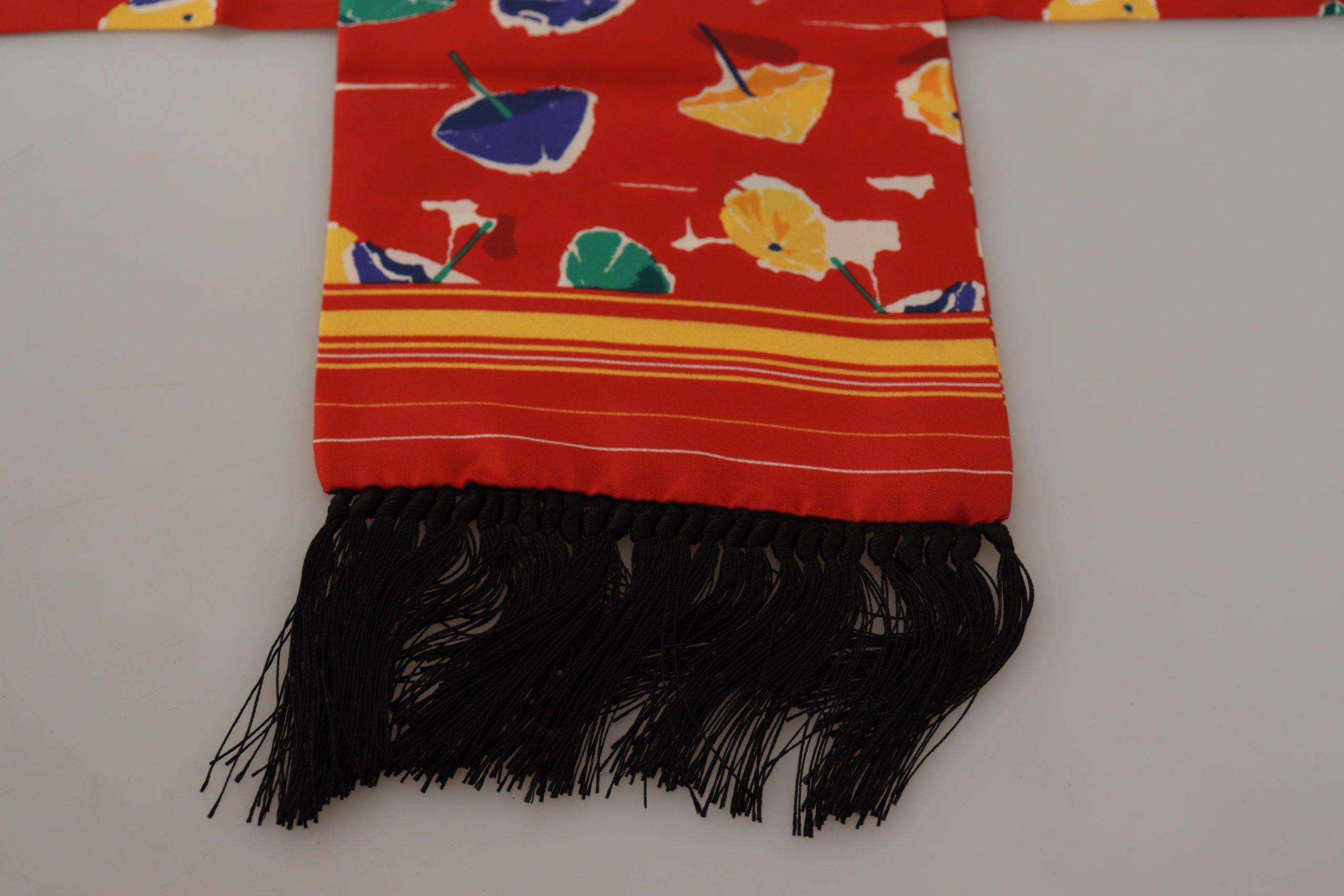 Dolce & Gabbana Multicolor DG Umbrellas Print Shawl Fringe Scarf Dolce & Gabbana