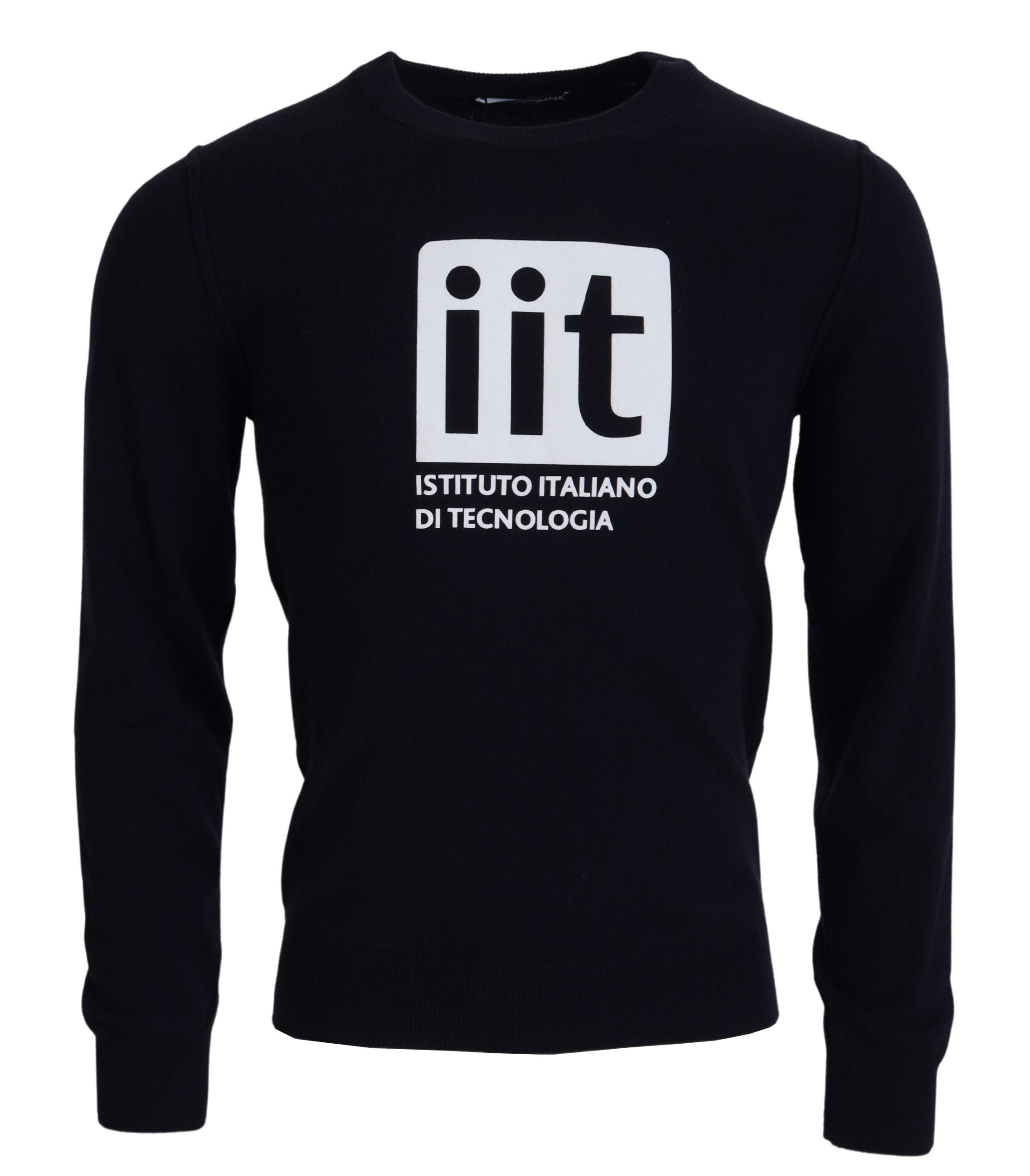 Dolce & Gabbana Blue Cashmere iit Print Pullover Sweater Dolce & Gabbana