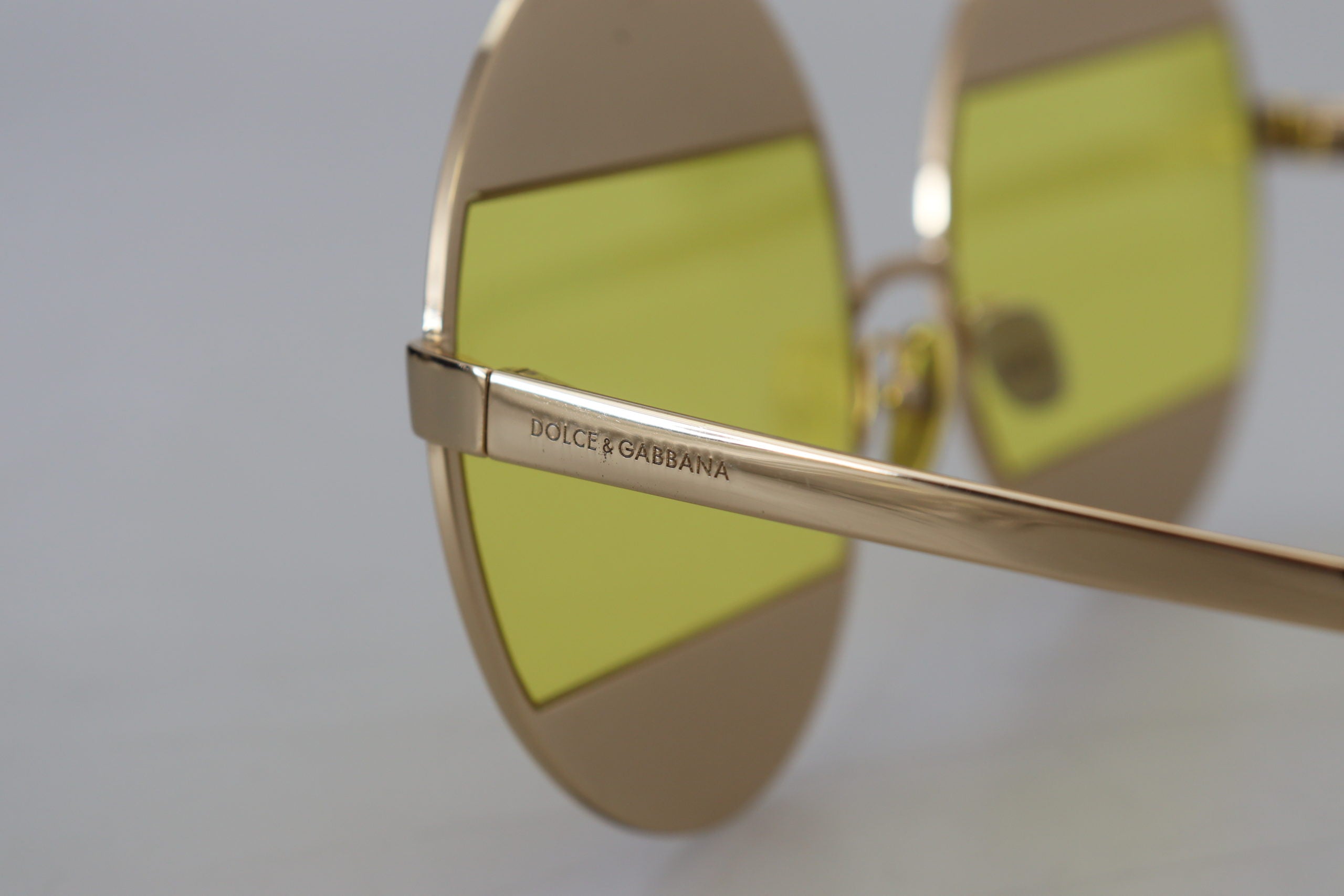Dolce & Gabbana Gold Oval Metal Crystals Shades DG2209B Sunglasses Dolce & Gabbana