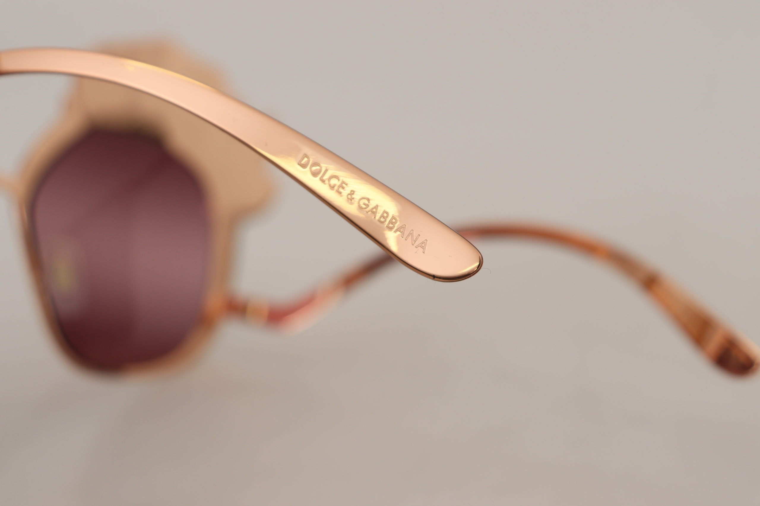 Dolce & Gabbana Pink Gold Rose Sequin Embroidery DG2202 Sunglasses Dolce & Gabbana